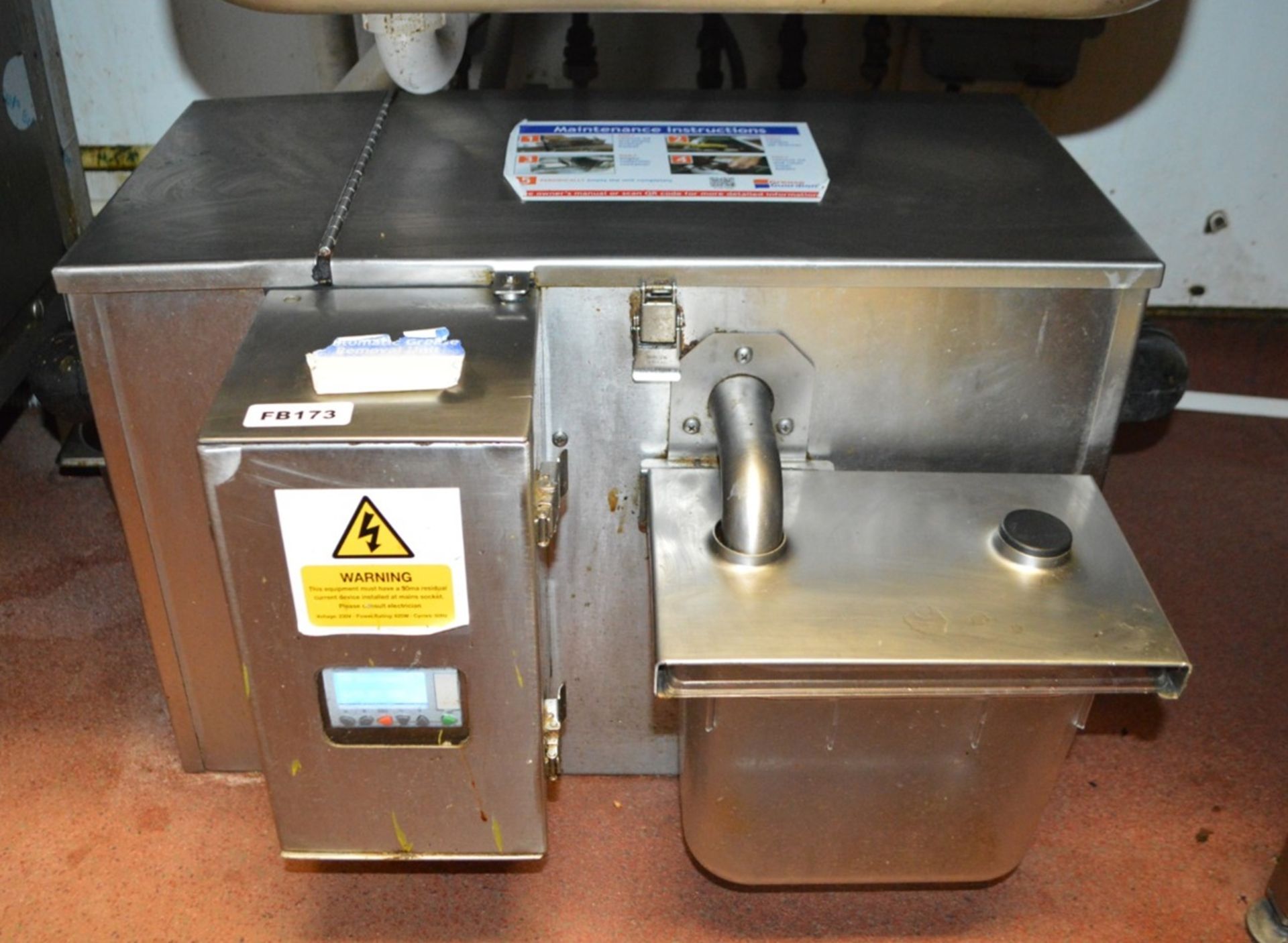 1 x Grease Guardian Grease Trap With Digital Panel and Stainless Steel Finish - H30 x W50 cms -