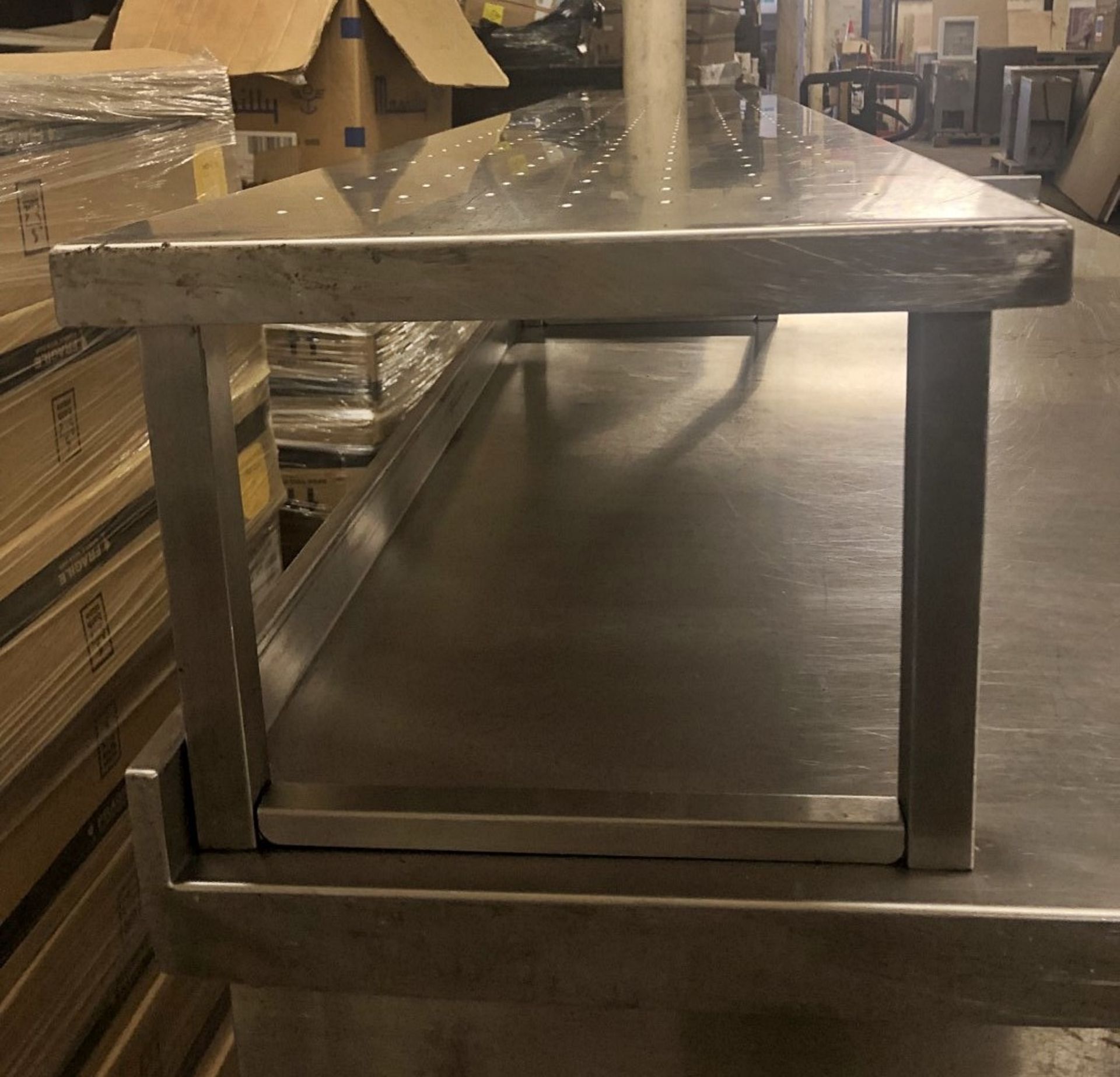 1 x Large Stainless Steel Table Unit - CL374 - NC265 - Location: Bolton BL1 - Image 3 of 6