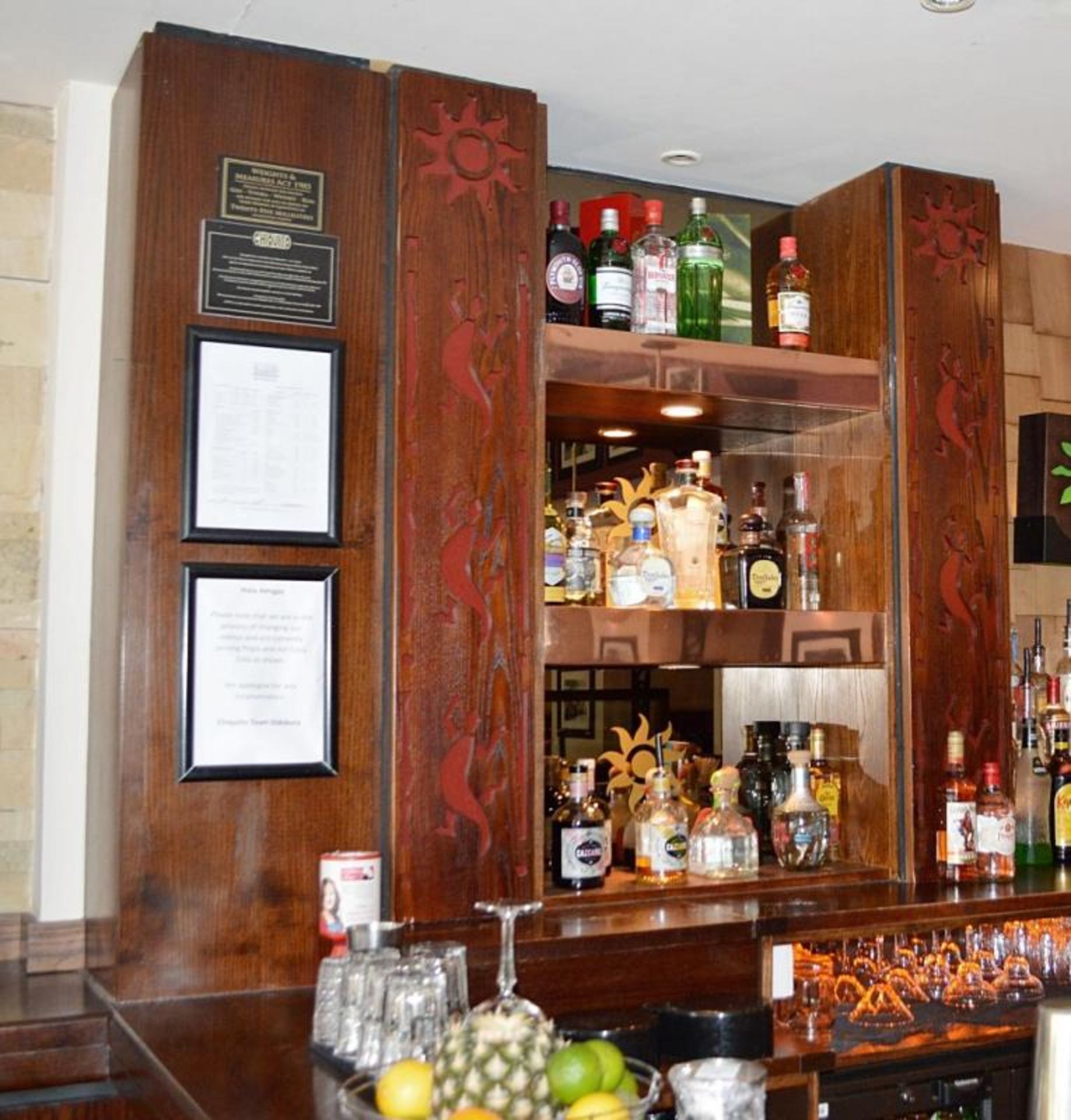 1 x Pub / Restaurant Bar From Mexican Themed Restaurant - Includes Both Front Counter And Back Bar U - Image 4 of 10