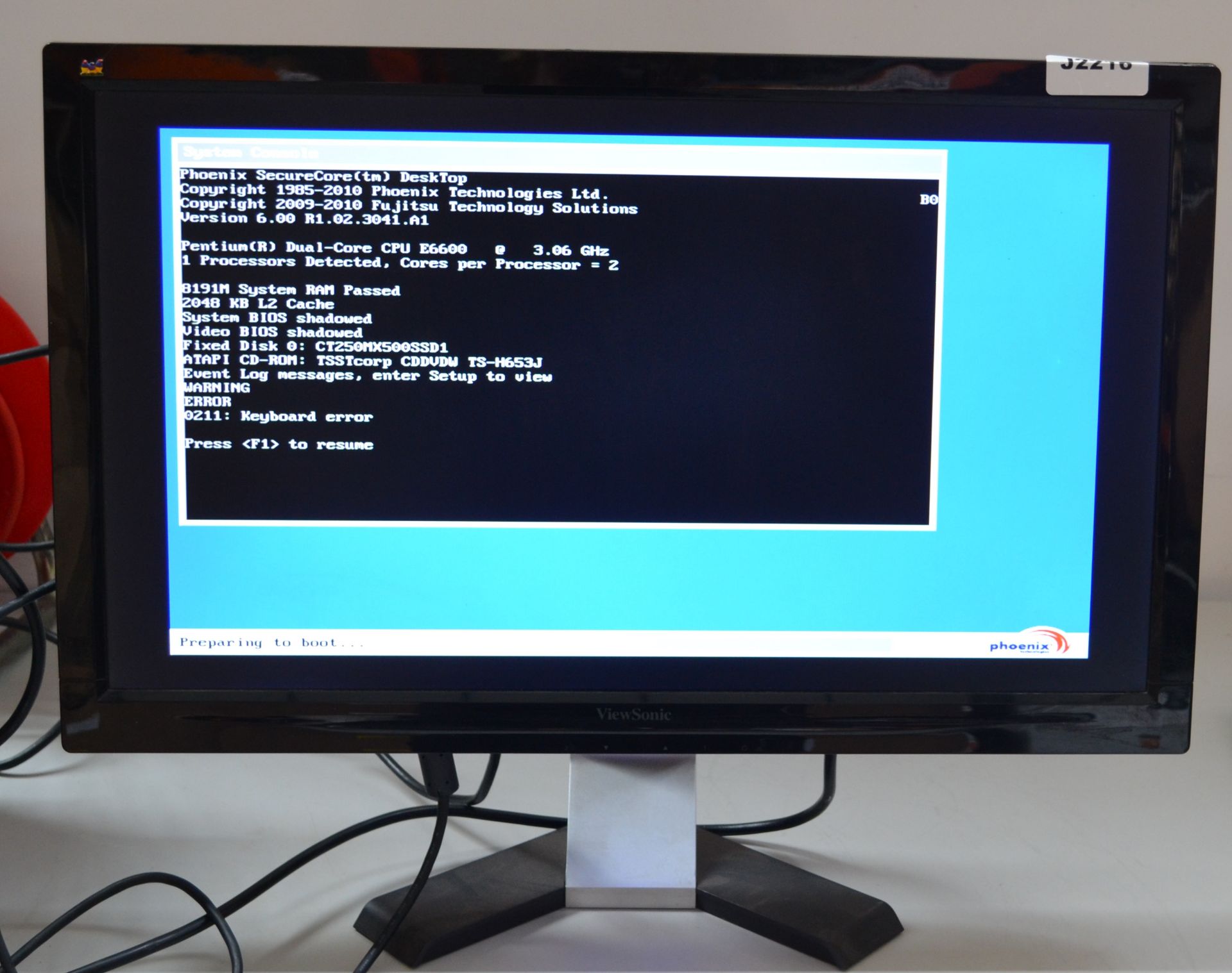 1 x Viewsonic VA2445M-LED 24" PC Monitor - Ref J2216