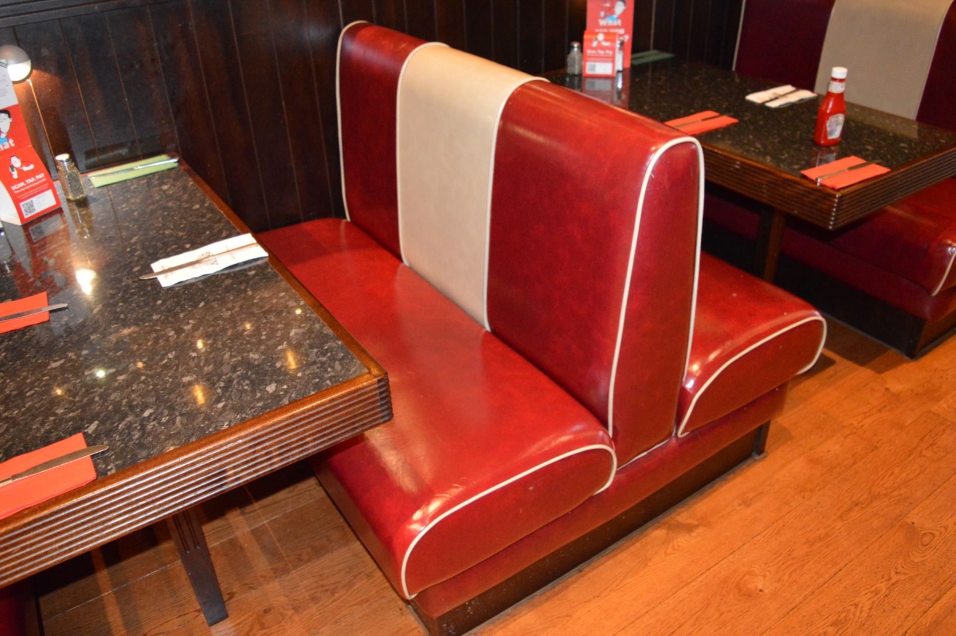 1 x Selection of Seating Booths in a 1950's Retro American Diner Design Supplied in Good Condition - - Image 5 of 7