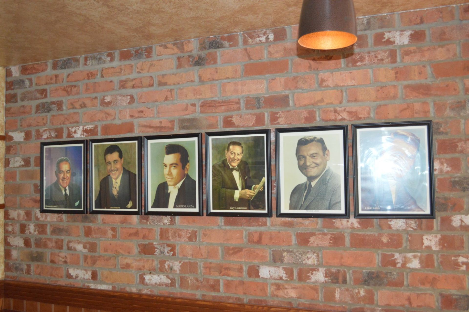 8 x Framed Pictures of Famous American / Italian Celebrities - Includes Dean Martin, Rossano Brazzi, - Image 3 of 5