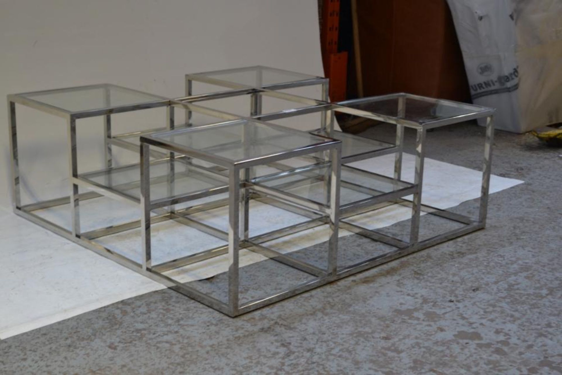 1 x EX DISPLAY METAL AND GLASS MULTI COFFEE TABLE - CL364 - Ref:WH- J2287 - Location: Altrincham WA1 - Image 4 of 4