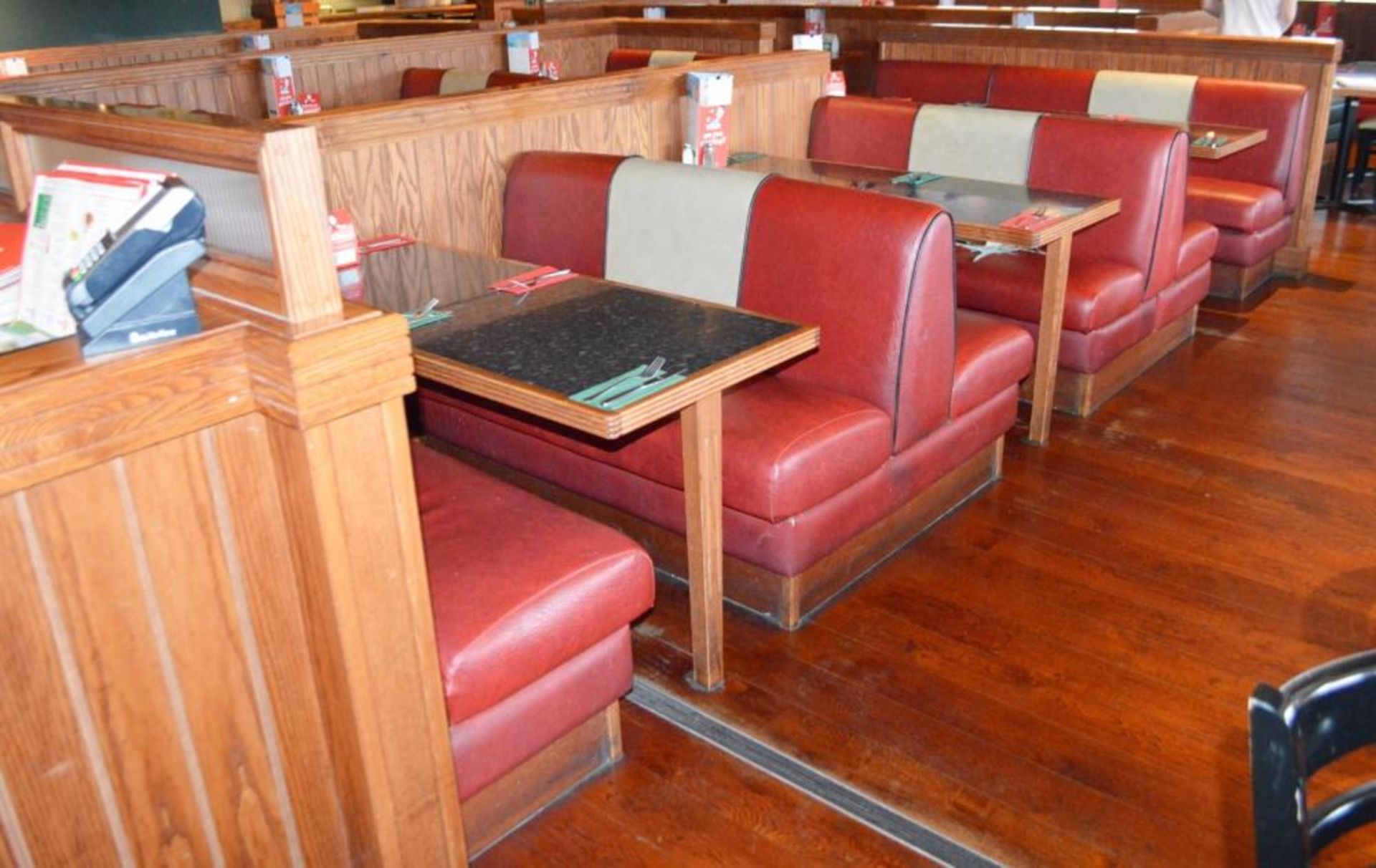 1 x Selection of Cosy Bespoke Seating Booths in a 1950's Retro American Diner Design With Dining Tab - Image 2 of 30