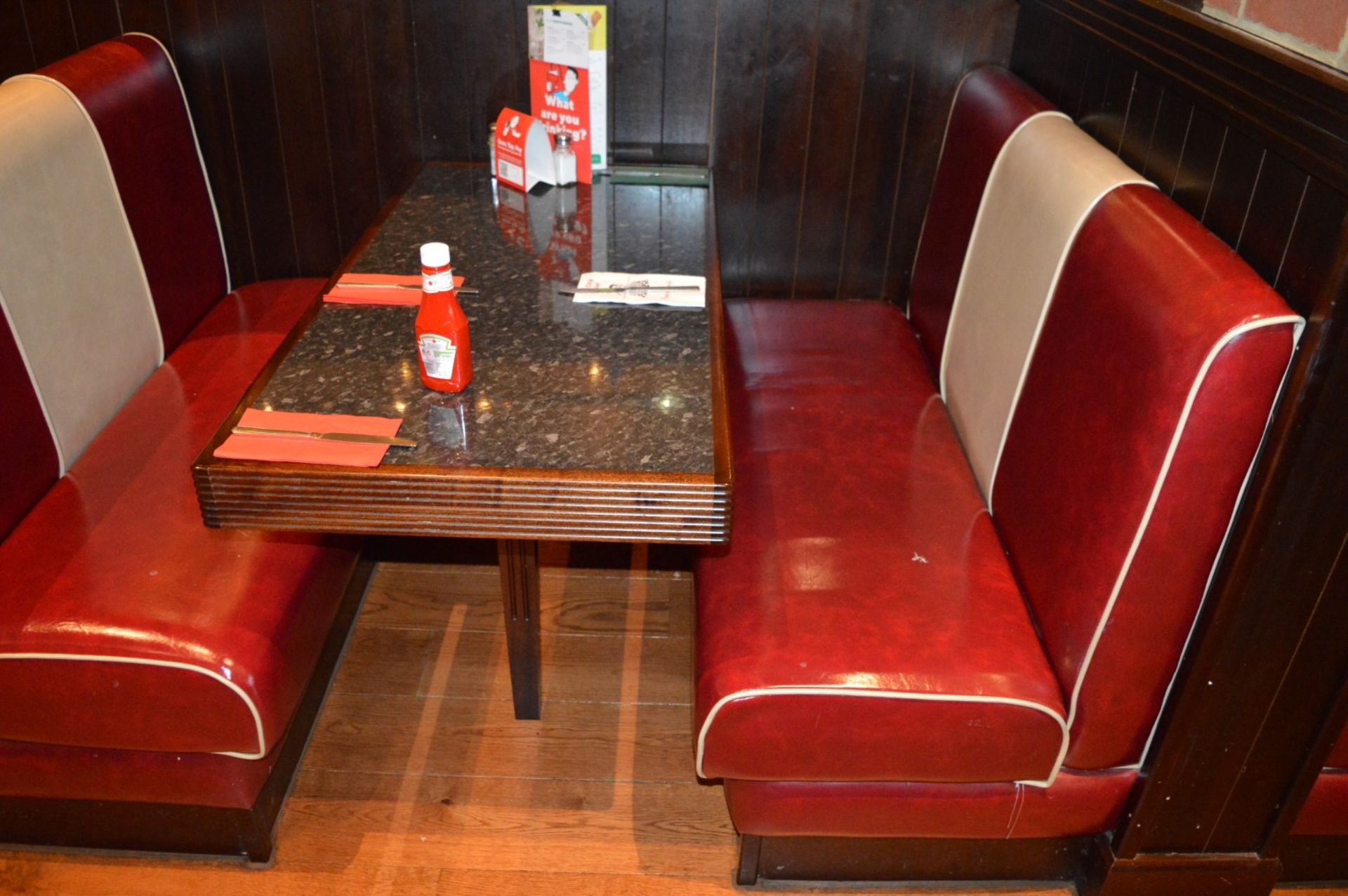 1 x Selection of Seating Booths in a 1950's Retro American Diner Design Supplied in Good Condition - - Image 4 of 7