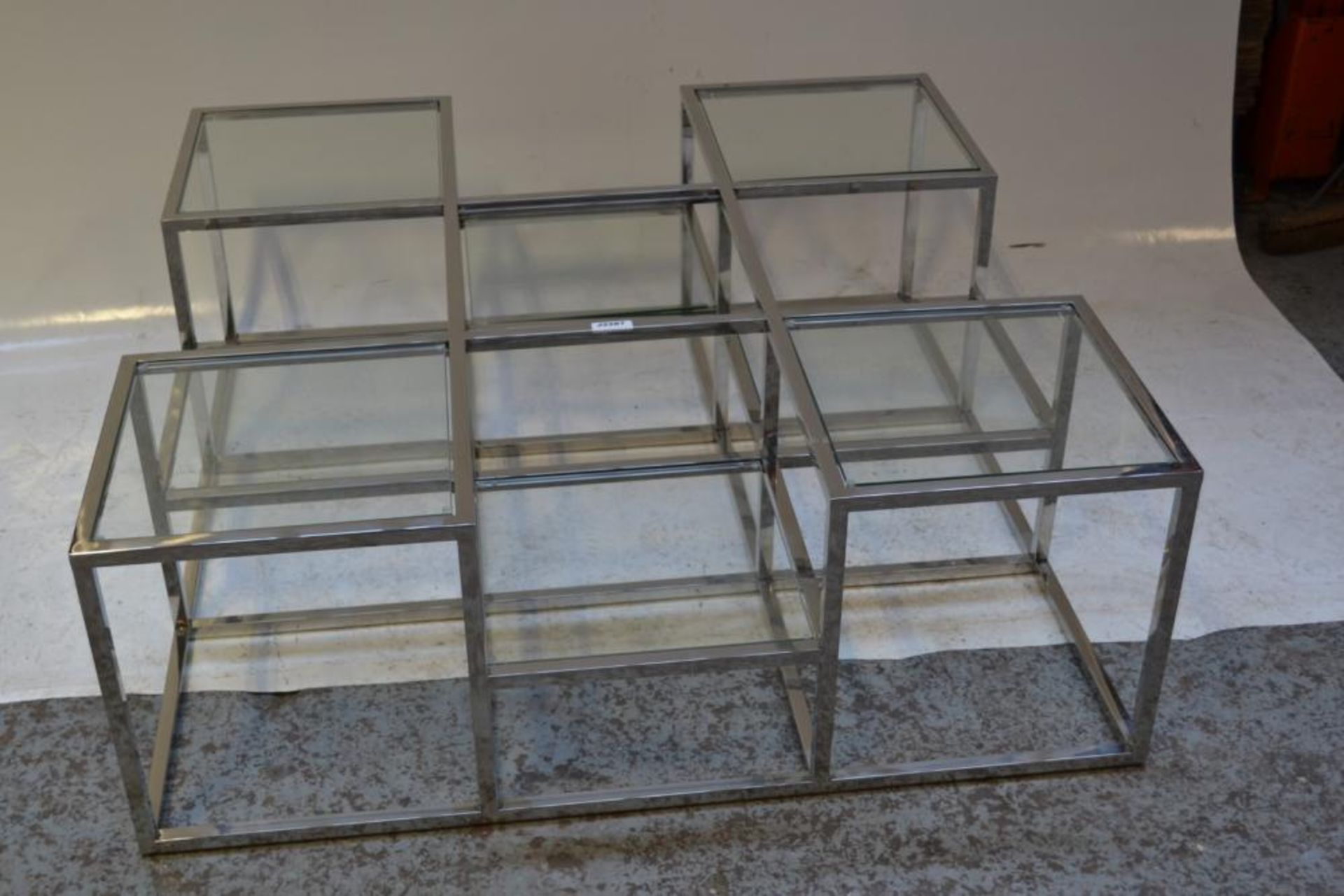 1 x EX DISPLAY METAL AND GLASS MULTI COFFEE TABLE - CL364 - Ref:WH- J2287 - Location: Altrincham WA1 - Image 2 of 4