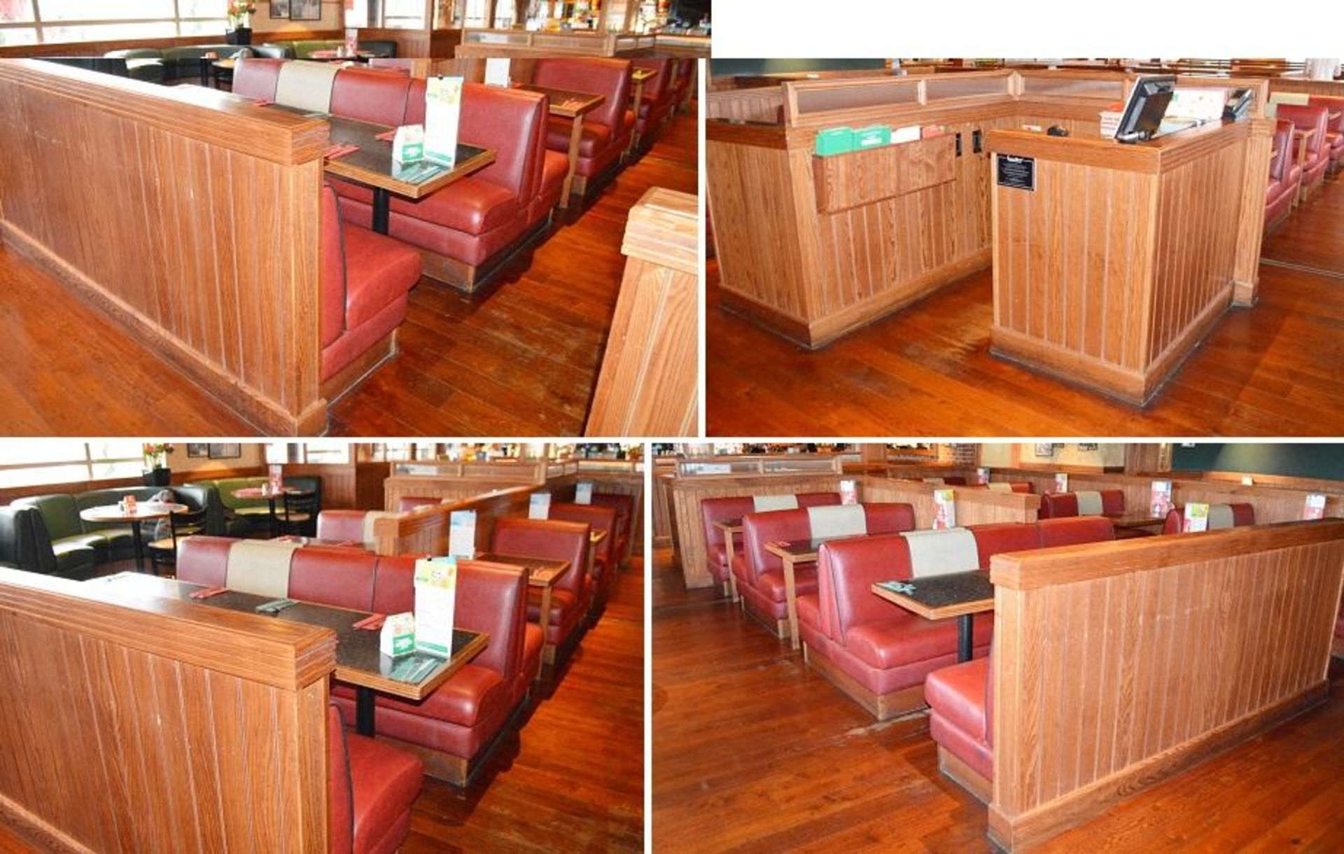 1 x Selection of Cosy Bespoke Seating Booths in a 1950's Retro American Diner Design With Dining Tab