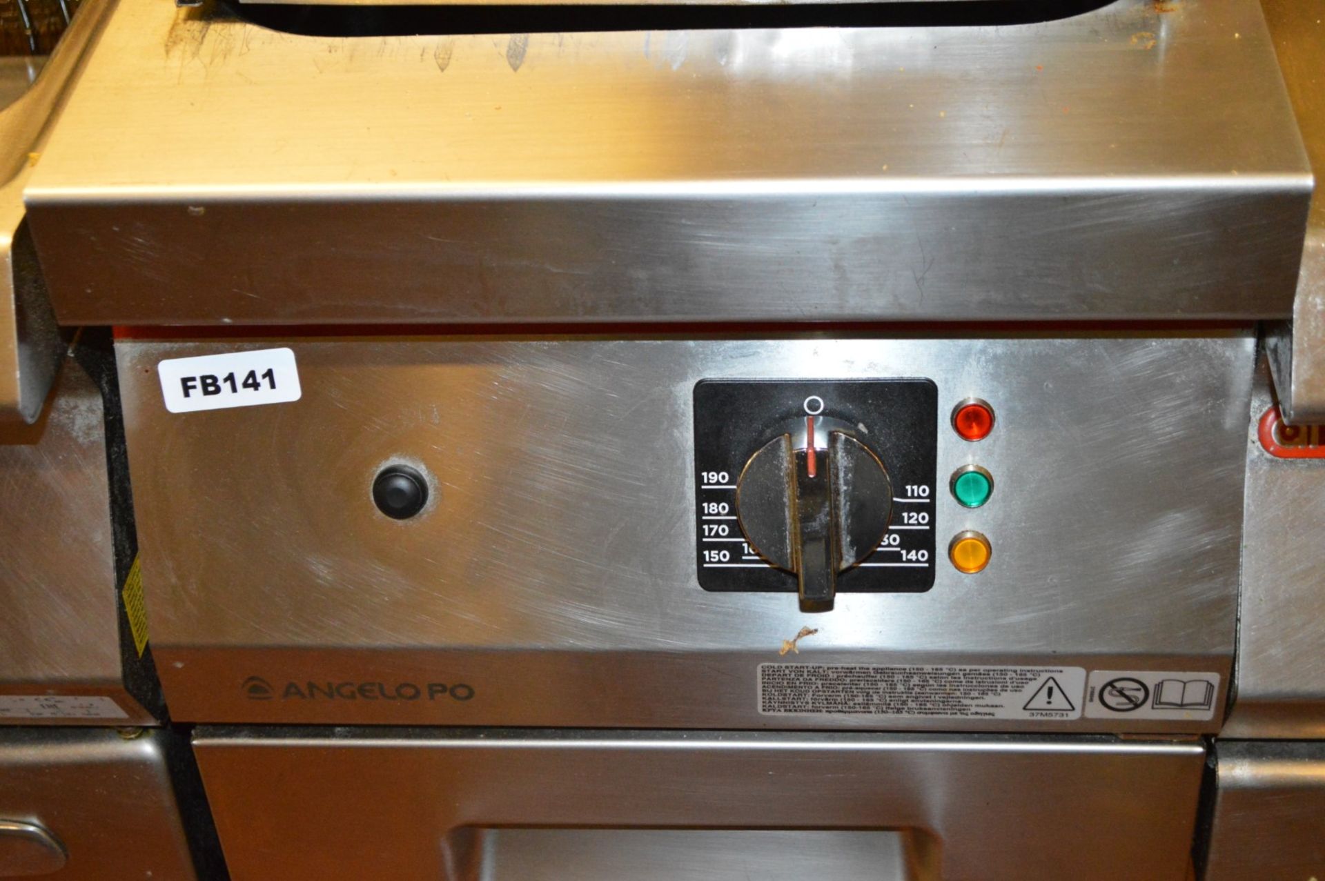 1 x Commercial Stainless Steel Angelo Po Twin Basket Electric Fryer - H95 x W40 x D90 cms - Ref - Image 4 of 6