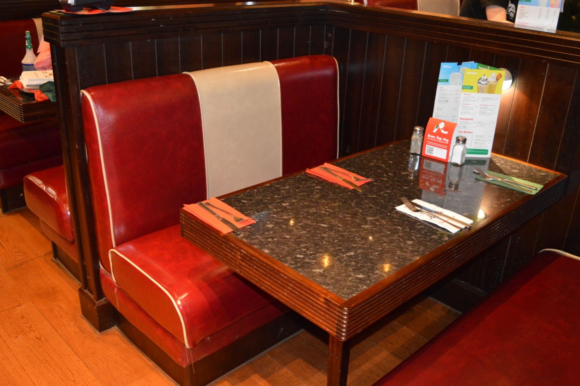 1 x Selection of Seating Booths in a 1950's Retro American Diner Design Supplied in Good Condition - - Image 6 of 7