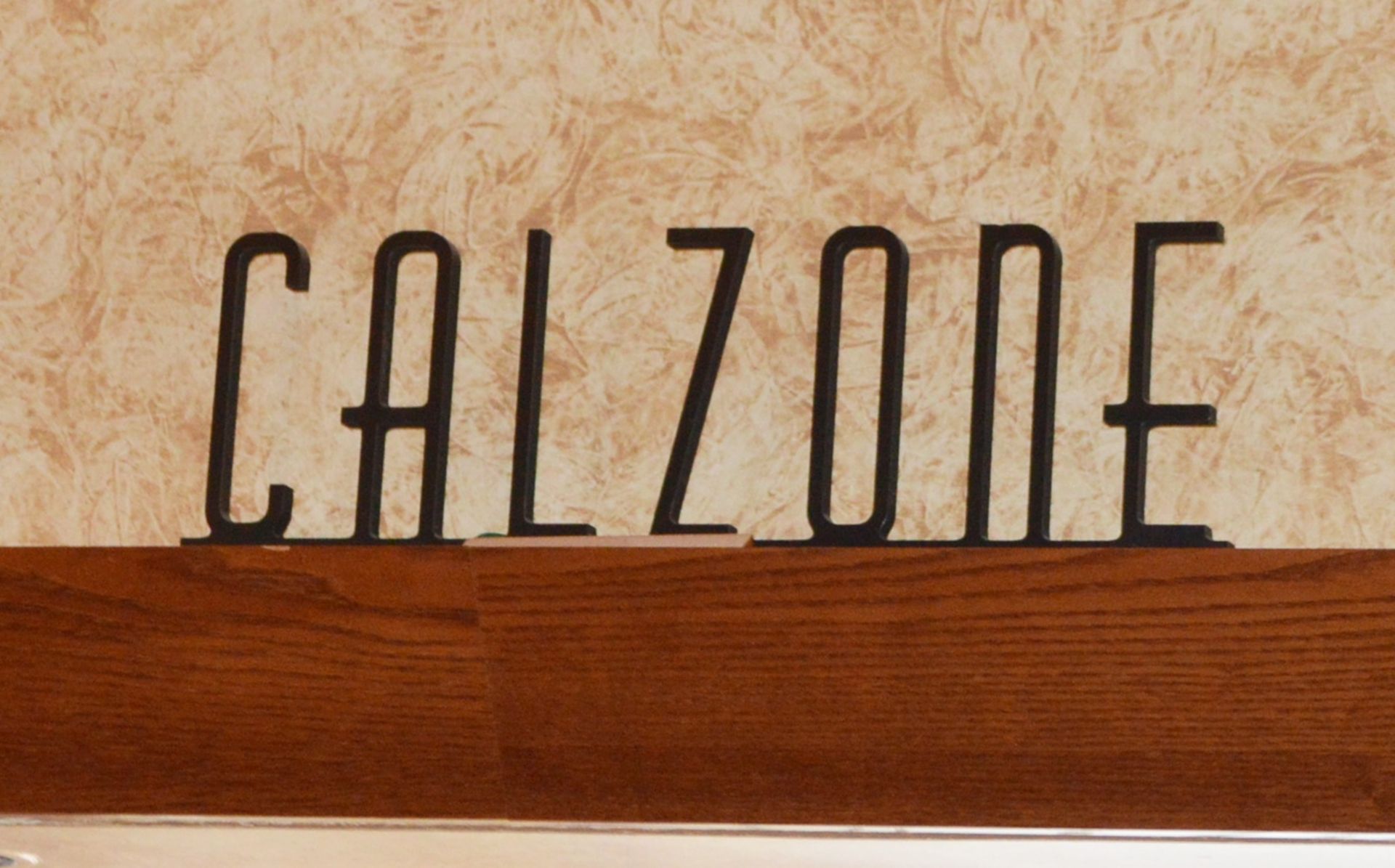 7 x Wooden Signs Suitable For Restaurants, Cafes, Bistros etc - Includes Calzone, Pizza, - Image 2 of 9