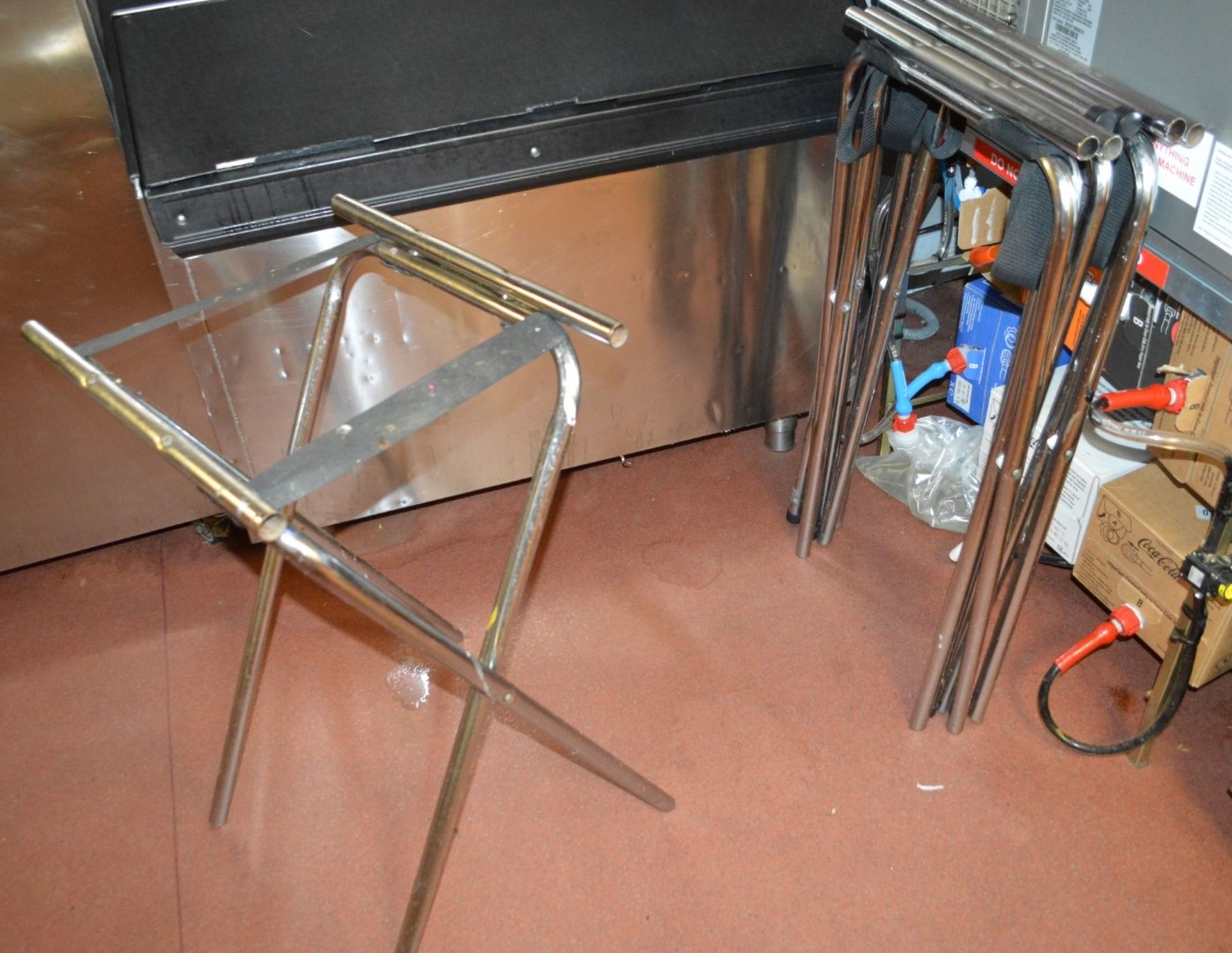 7 x Chrome Food Tray Stands With Food Trays - CL357 - Location: Bolton BL6 This lot will incur a - Image 3 of 3