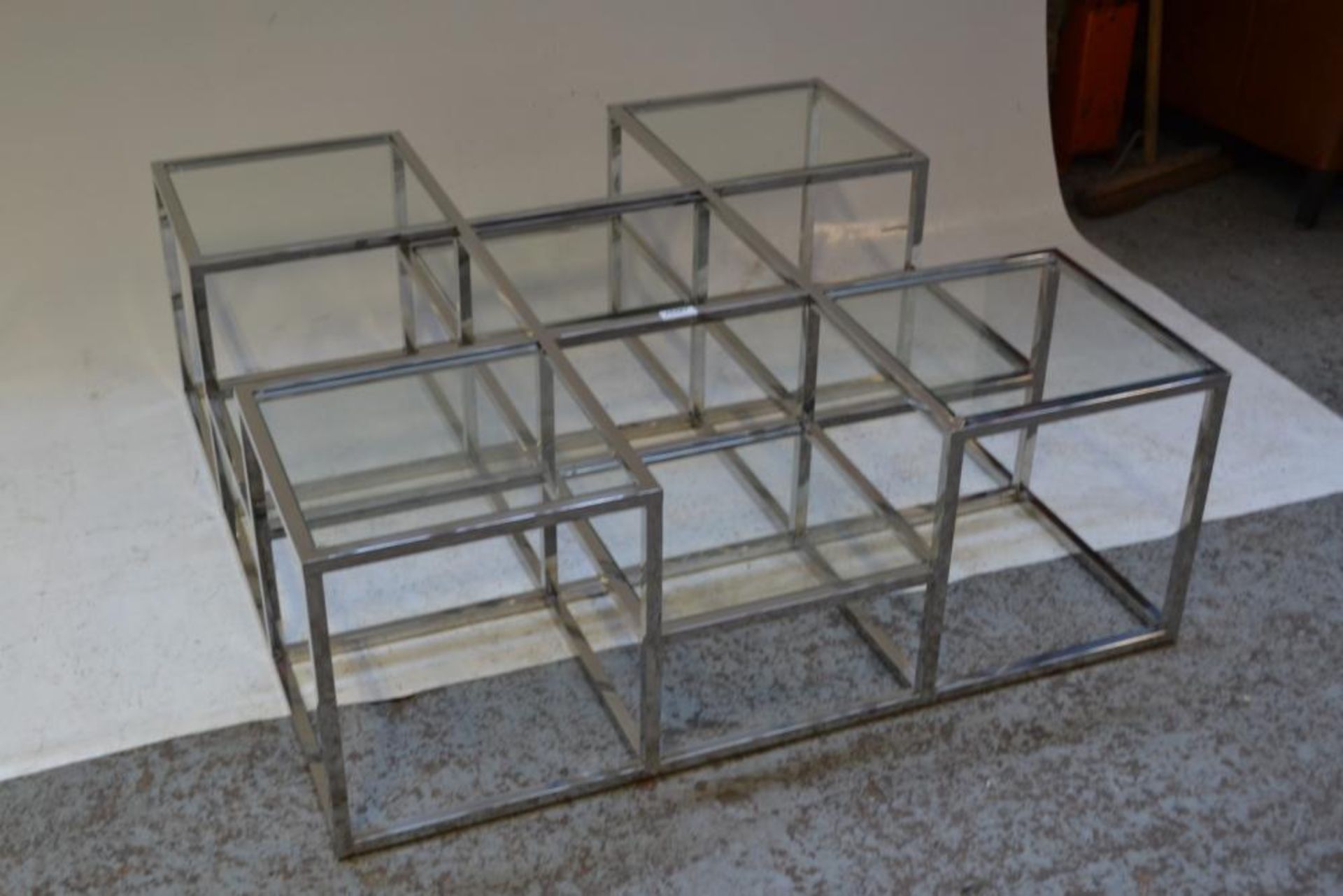 1 x EX DISPLAY METAL AND GLASS MULTI COFFEE TABLE - CL364 - Ref:WH- J2288 - Location: Altrincham WA1 - Image 4 of 4