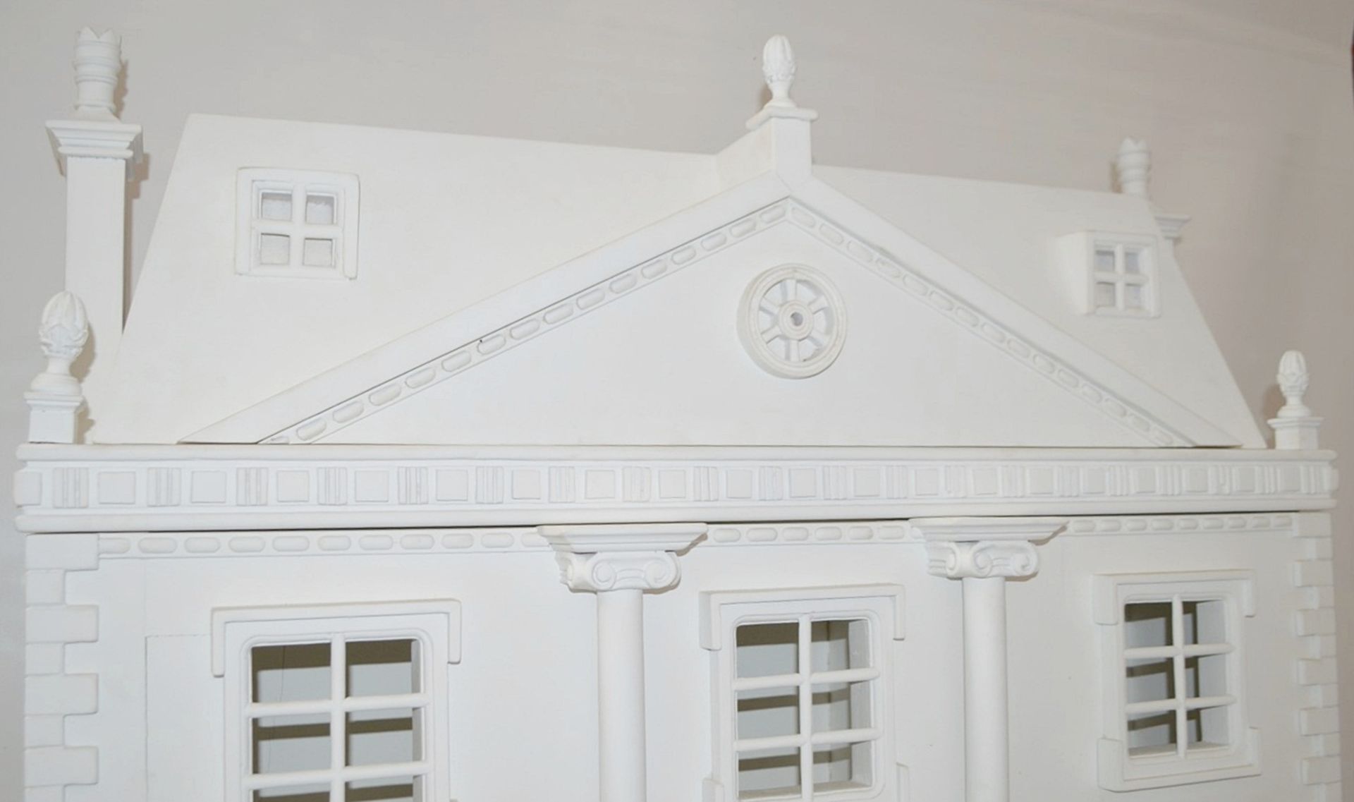 1 x Impressive Bespoke Hand Crafted Wooden Dolls House In White - Image 7 of 19
