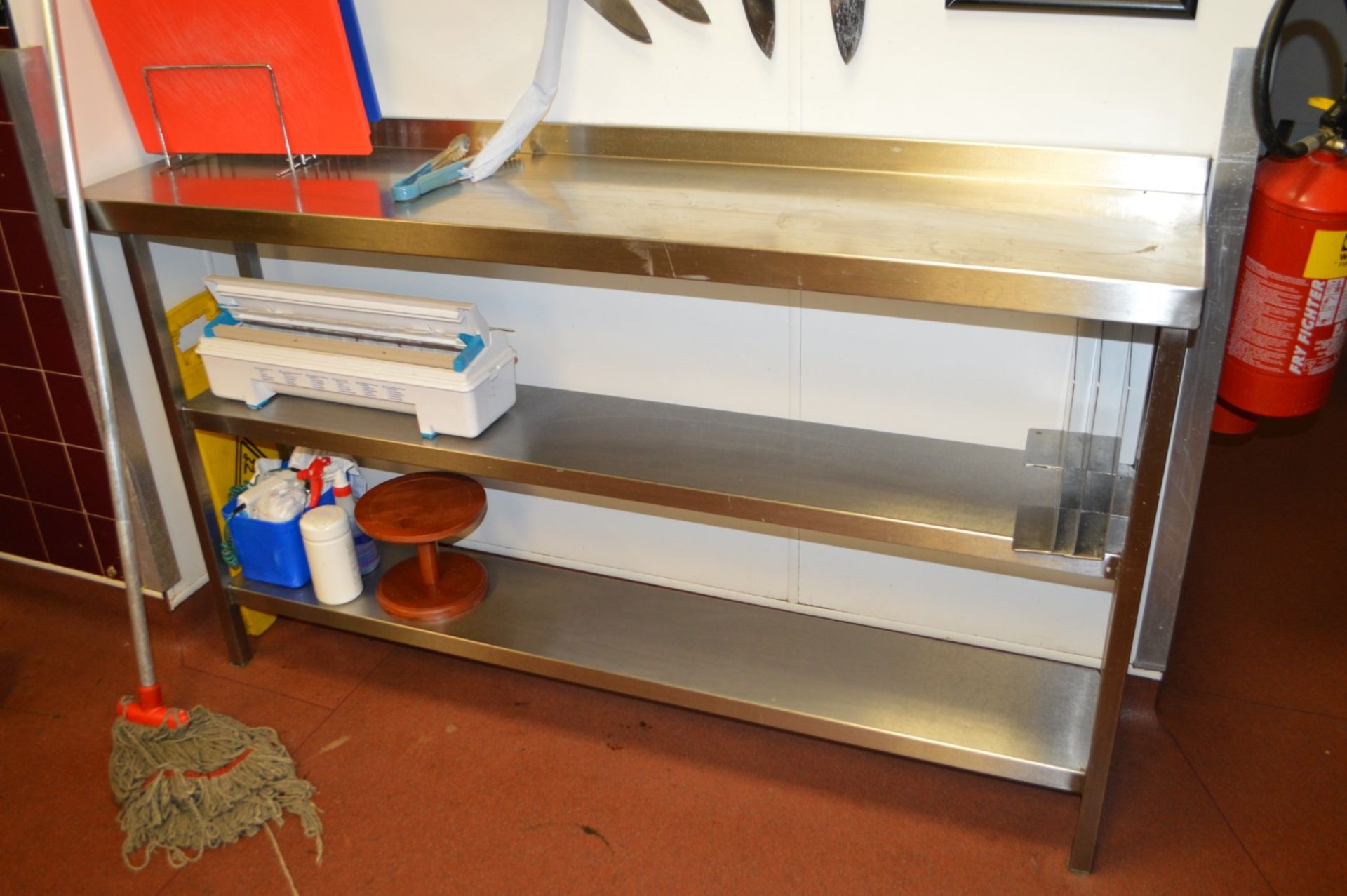 1 x Stainless Steel Prep Bench With Undershelves - H90 x  W170 x D40 cms - Ref FB169 - CL357 -