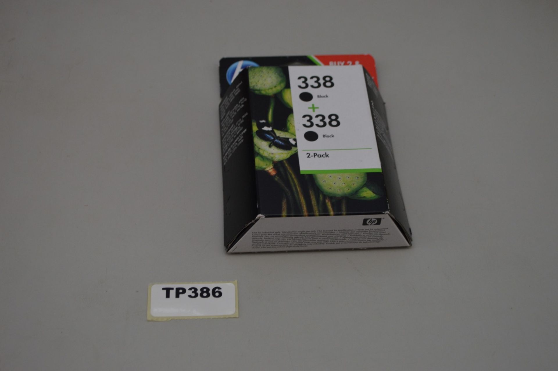 1 x HP 338 Black Printer Ink Cartridge Twin Pack - Ref TP386