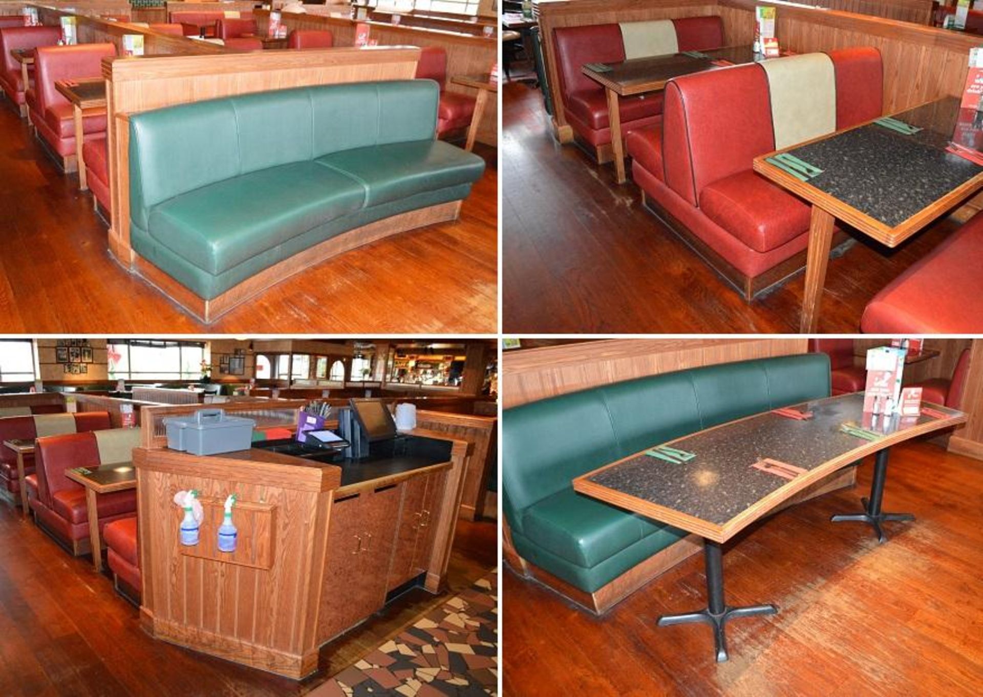 1 x Selection of Cosy Bespoke Seating Booths in a 1950's Retro American Diner Design With Dining Tab