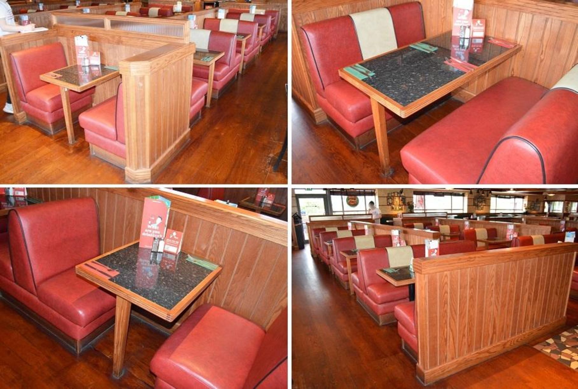 1 x Selection of Cosy Bespoke Seating Booths in a 1950's Retro American Diner Design With Dining Tab