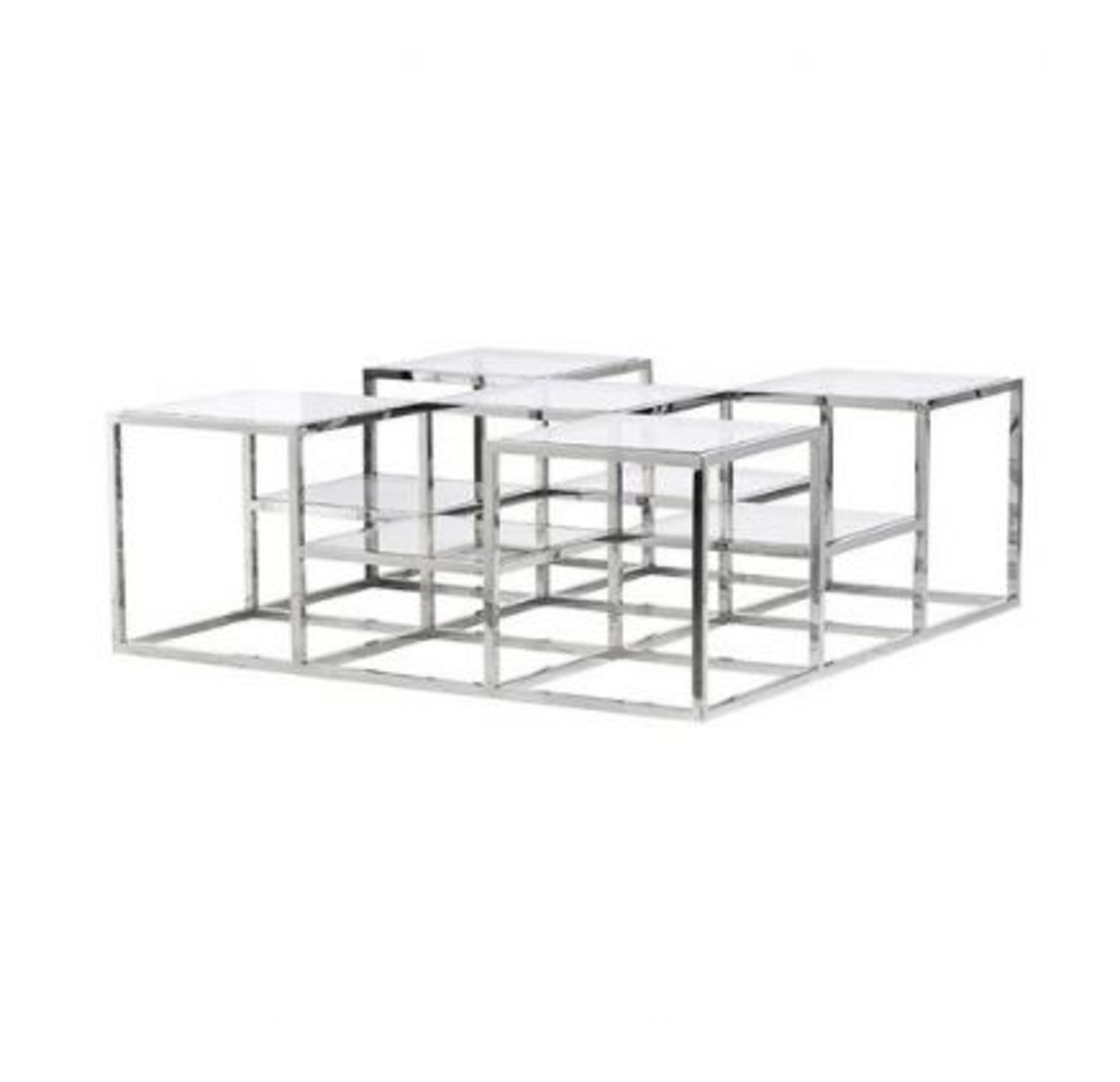 1 x EX DISPLAY METAL AND GLASS MULTI COFFEE TABLE - CL364 - Ref:WH- J2288 - Location: Altrincham WA1