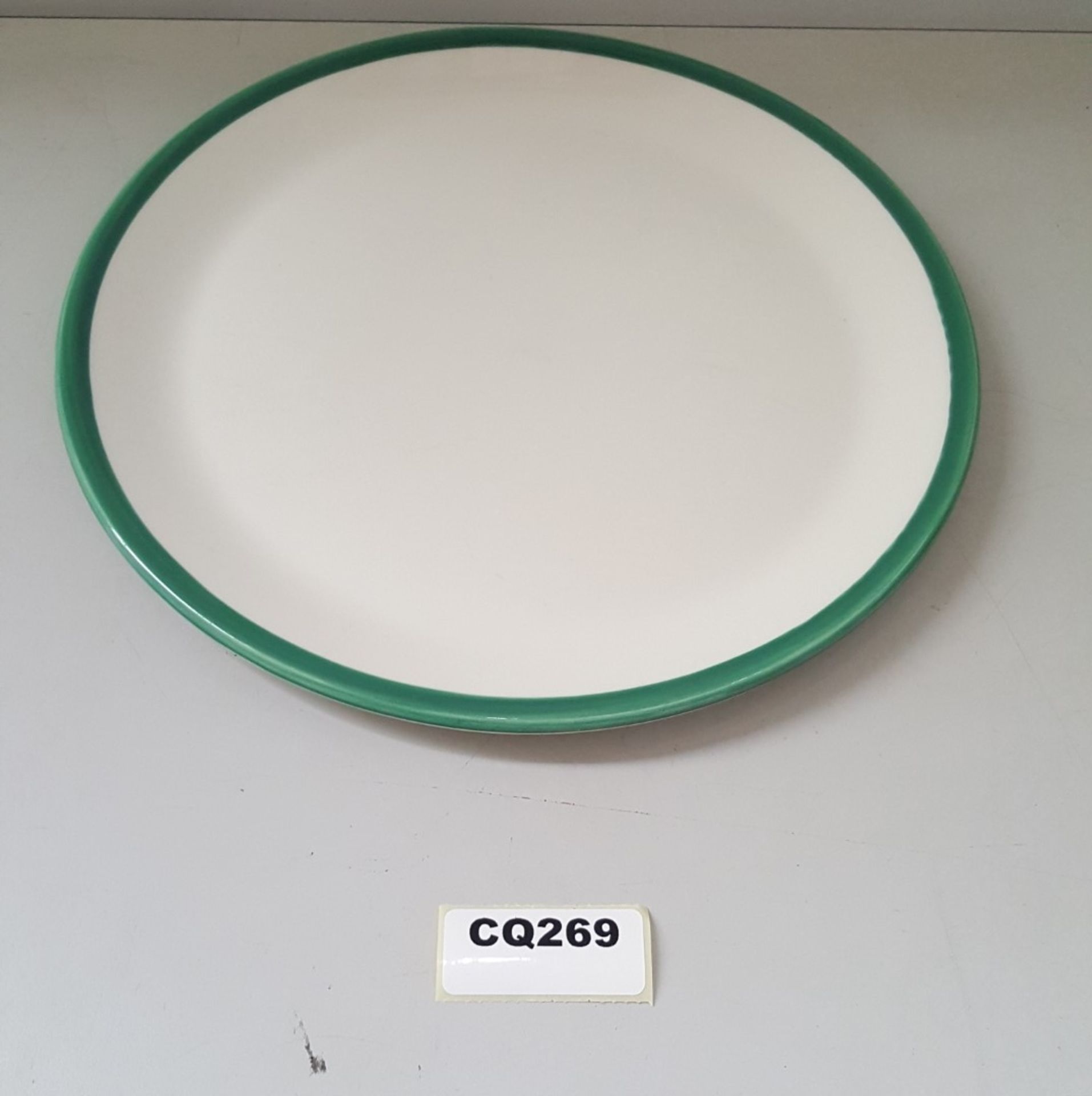 20 x Steelite Coupe Plates White With Green Outline Egde 27.5CM - Ref CQ269 - Image 2 of 4