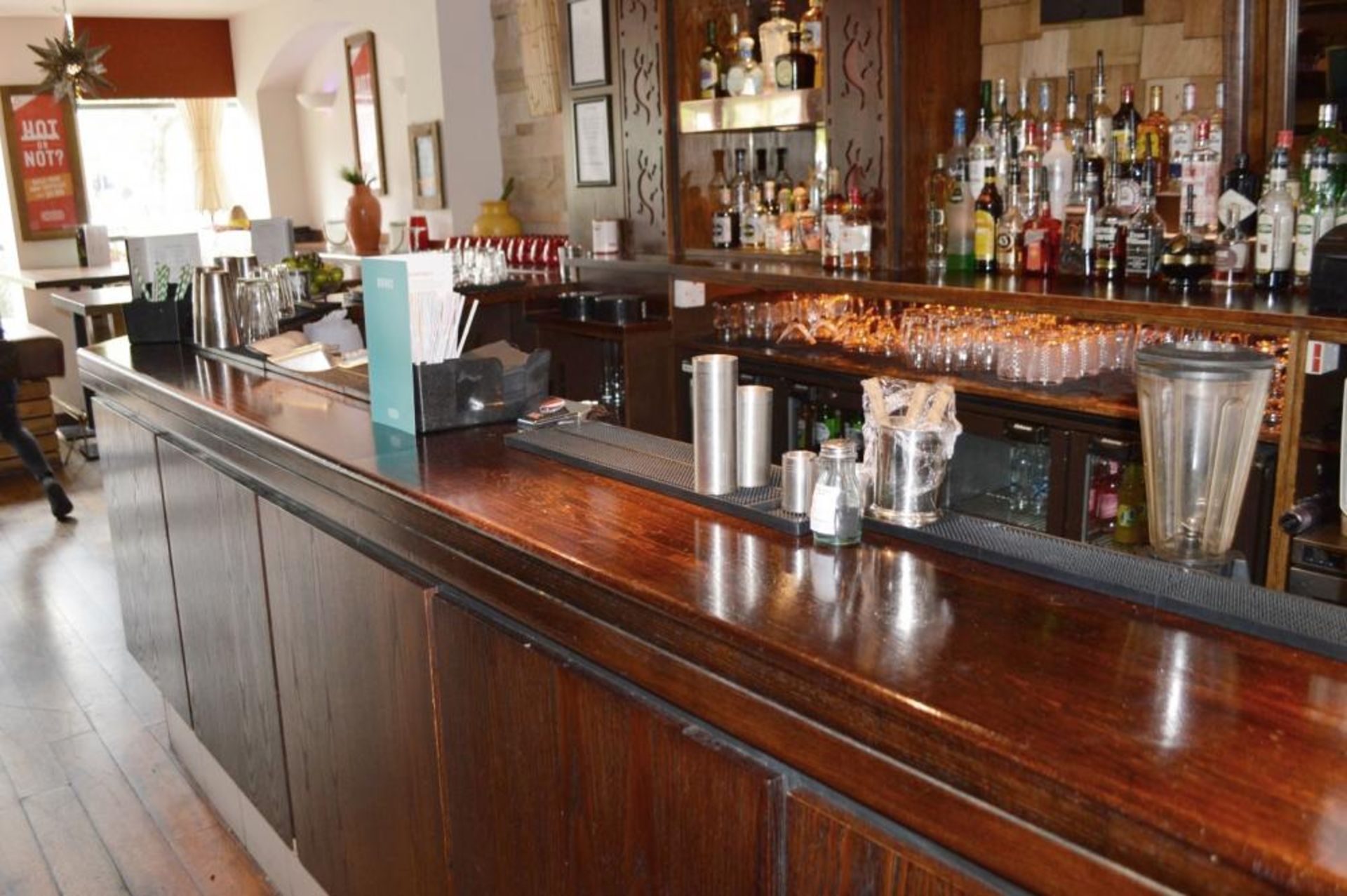 1 x Pub / Restaurant Bar From Mexican Themed Restaurant - Includes Both Front Counter And Back Bar U - Image 9 of 10