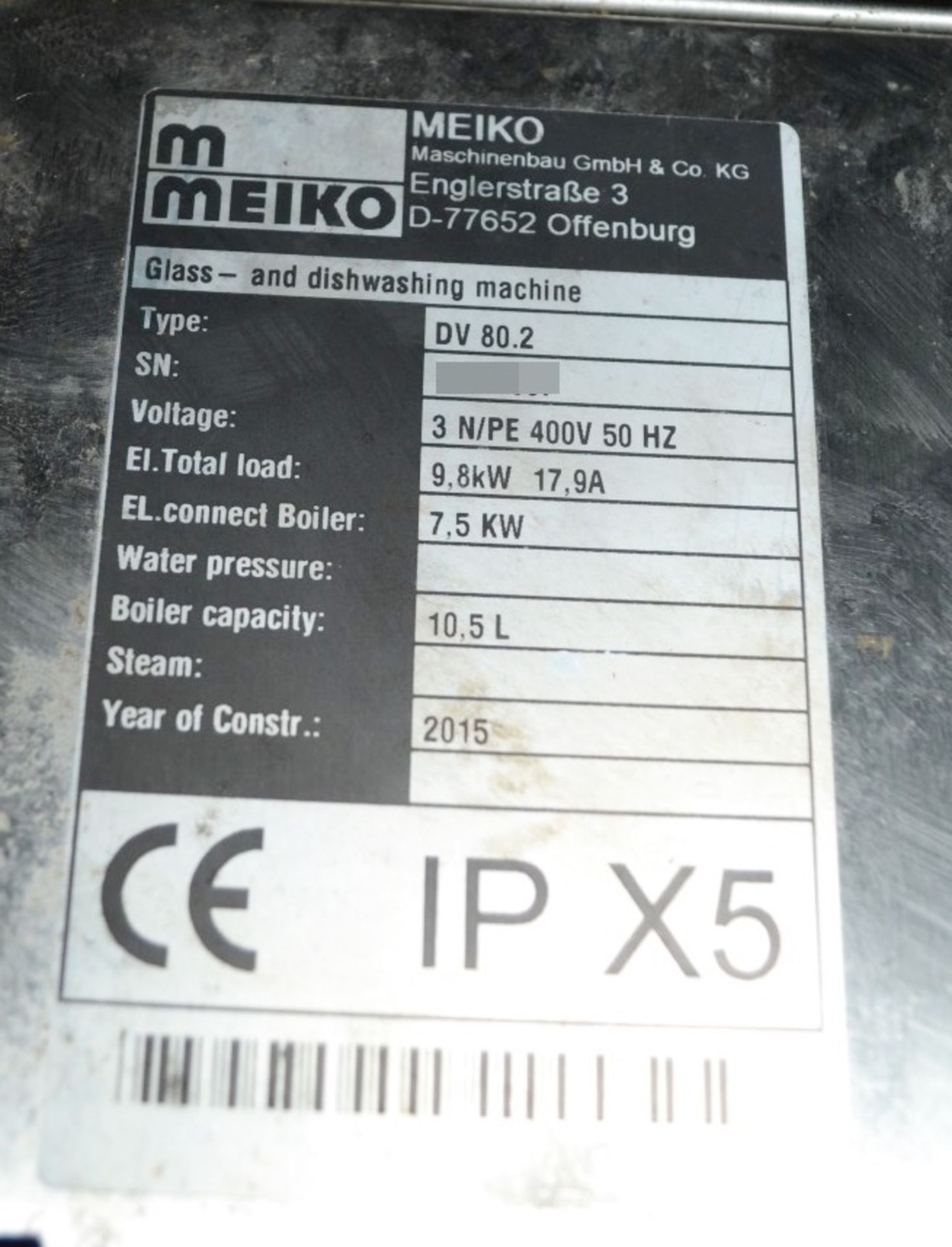 1 x MEIKO DV80.2 Pass Through Dishwasher - City Centre Restaurant Closure - CL353 - Ref: M434 - Dime - Bild 3 aus 12