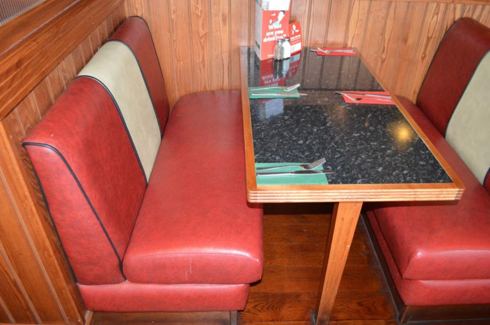 1 x Selection of Cosy Bespoke Seating Booths in a 1950's Retro American Diner Design With Dining Tab - Image 24 of 30