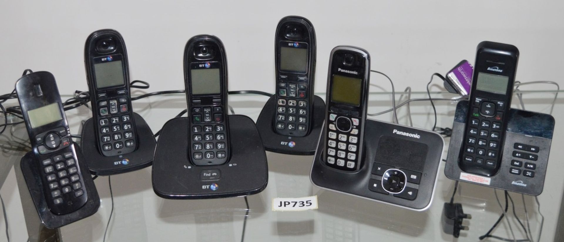 6 x Cordless Phone Handsets - Includes BT, Binatone and Panasonic Models - CL285 - Ref JP735 -