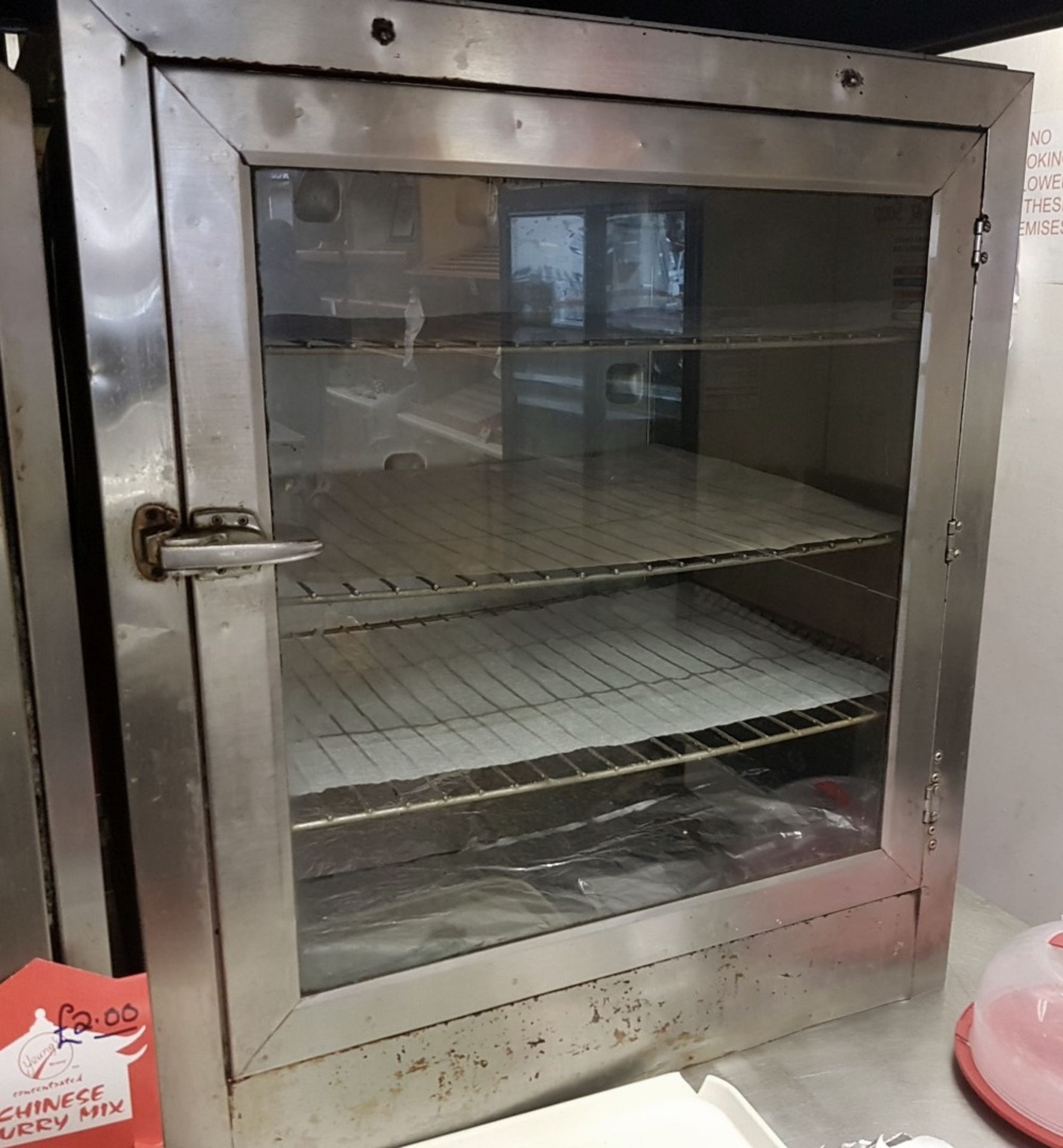 1 x Stainless Steel Hot Food Locker - Dimensions: 80 x 57 x H92cm - CL335 - Location: Preston PR3