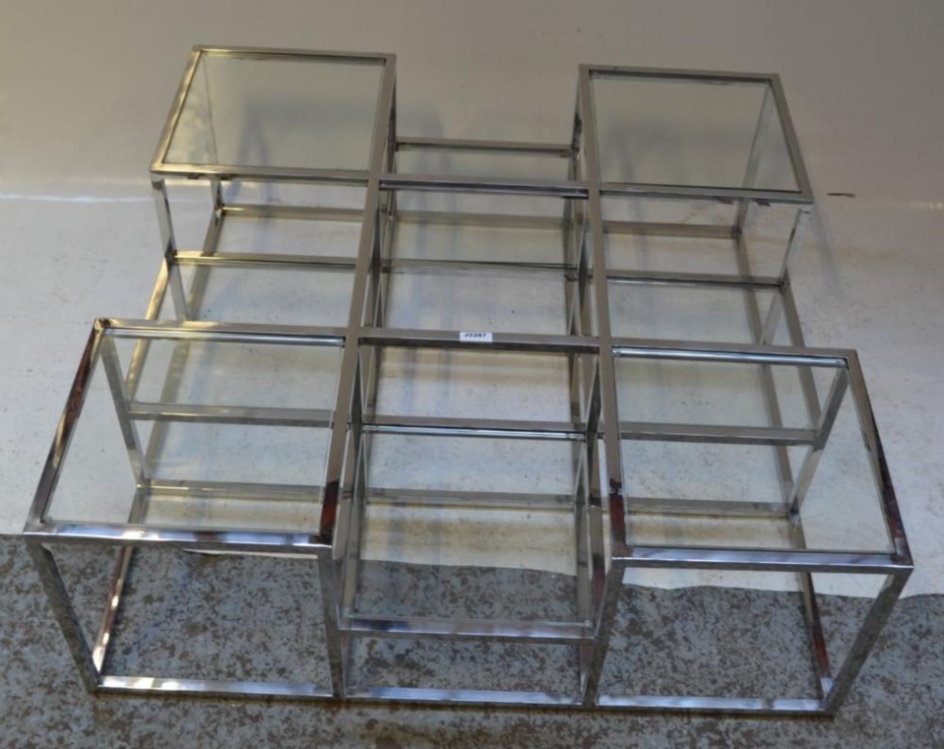 1 x EX DISPLAY METAL AND GLASS MULTI COFFEE TABLE - CL364 - Ref:WH- J2288 - Location: Altrincham WA1 - Image 2 of 4