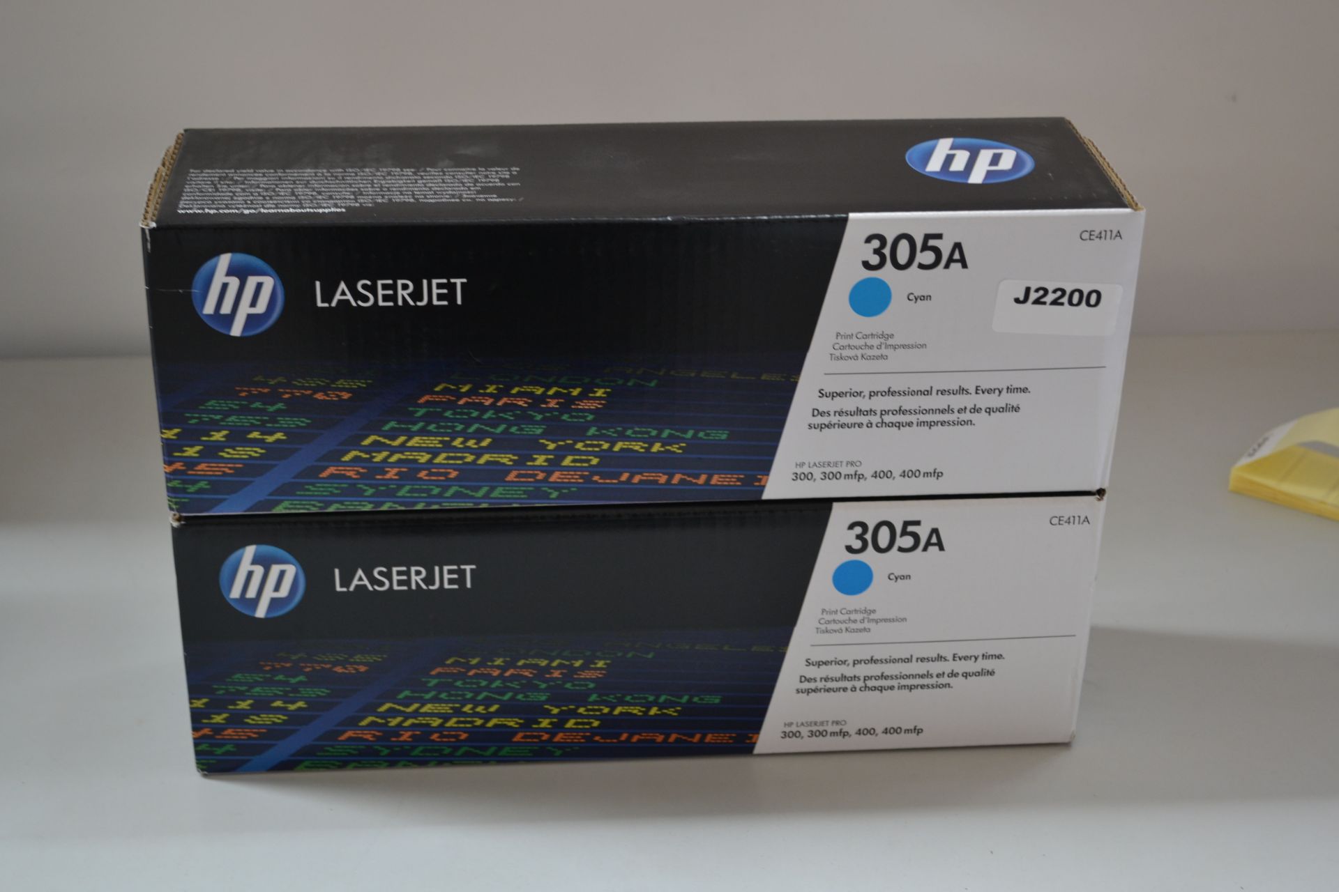 2 x HP 305A Original Printer Toner Cartridge CE411A Cyan - Ref J2200