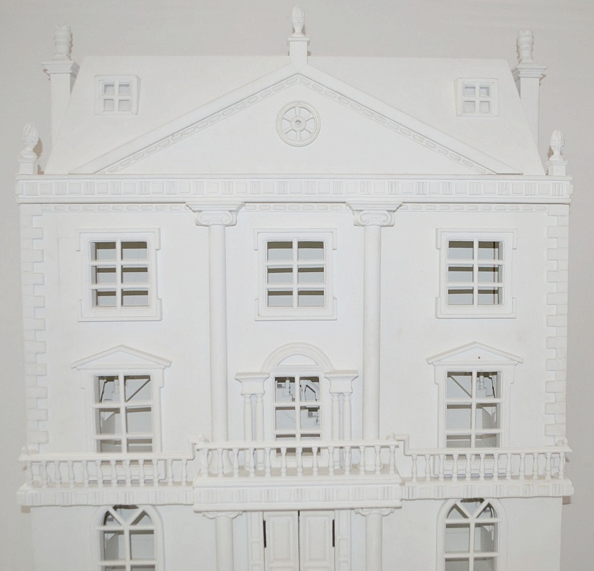 1 x Impressive Bespoke Hand Crafted Wooden Dolls House In White - Image 3 of 19