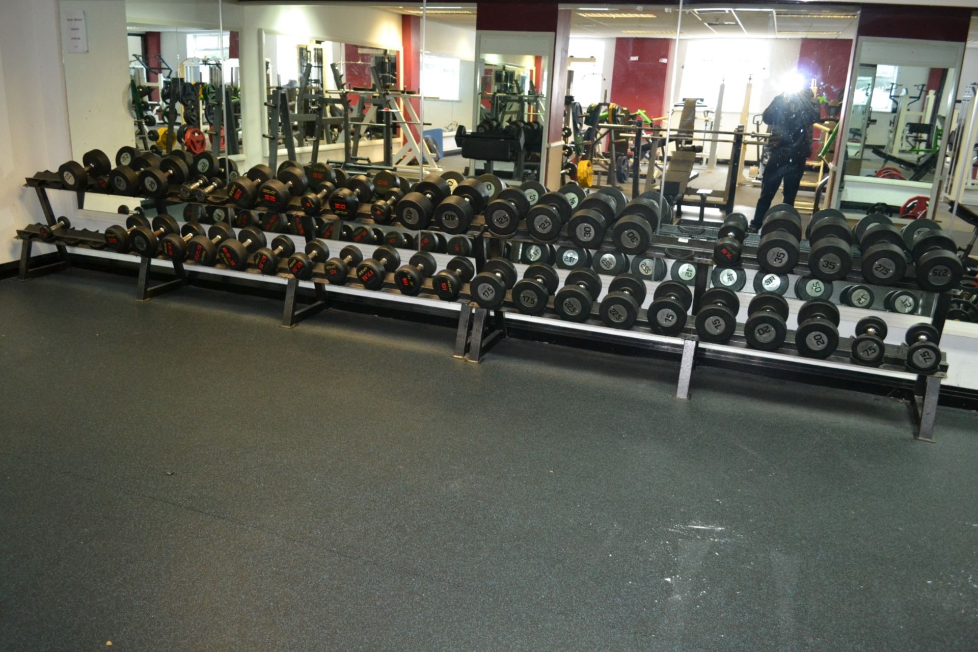 1 x Large Dumbells Rack With Approx 42 x Dumbell 5-40kg Weights - Ref: J2104/GFG - CL356 - Location: - Image 2 of 5