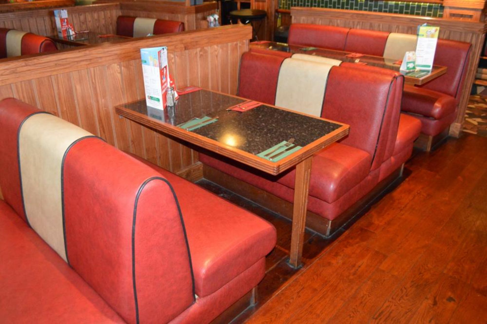 1 x Selection of Cosy Bespoke Seating Booths in a 1950's Retro American Diner Design With Dining Tab - Image 18 of 30