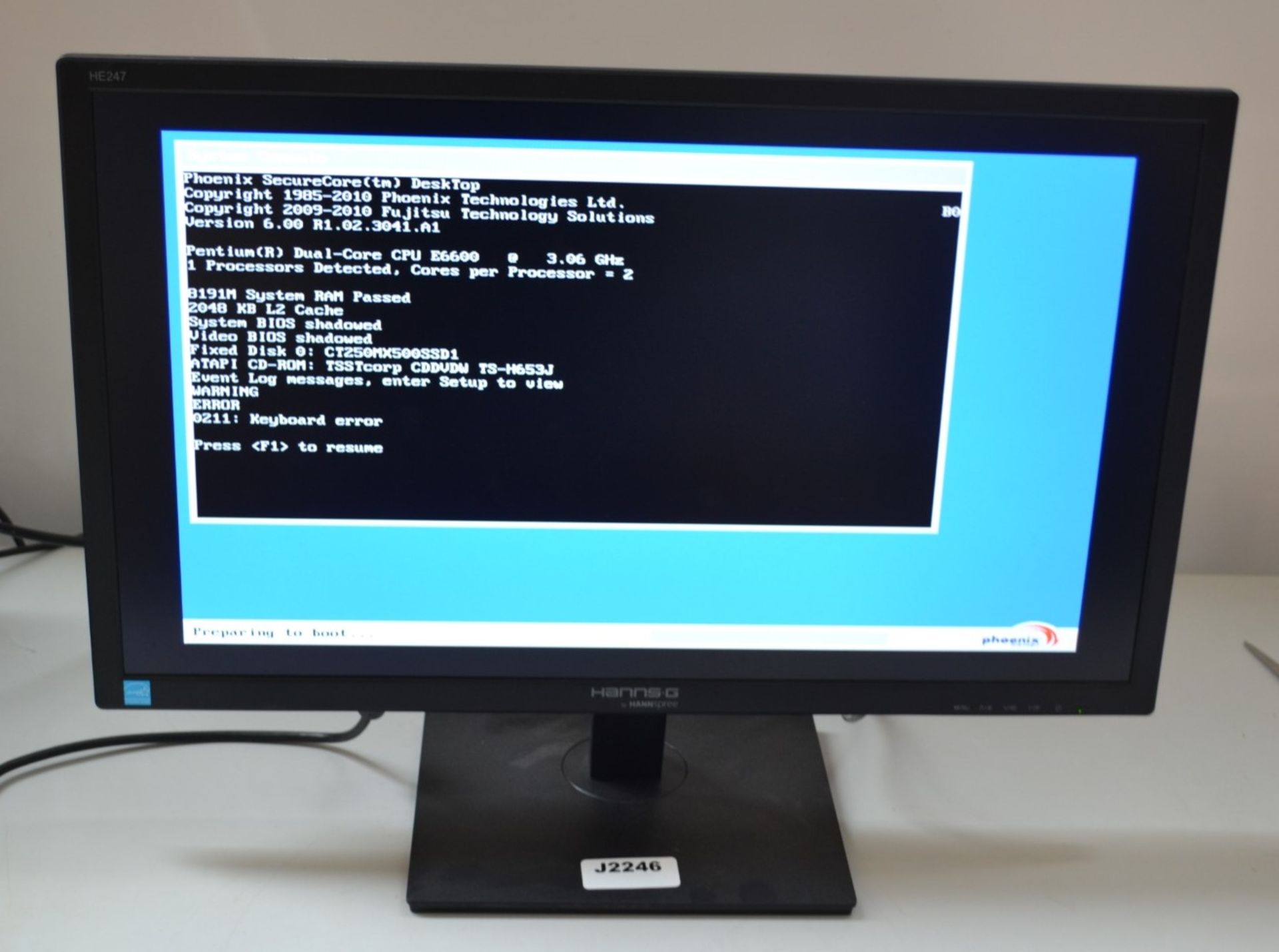 1 x HannsG HE247DPB 24" PC Monitor - Ref J2247