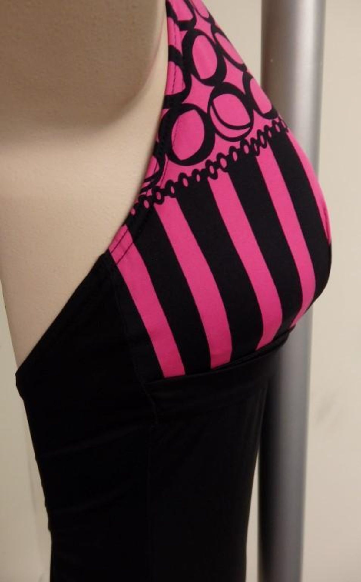 1 x Rasurel - Black/Pink patterned - Borneo Swimsuit - R20434 - Size 2C - UK 32 - Fr 85 - EU/Int 70 - Image 7 of 7