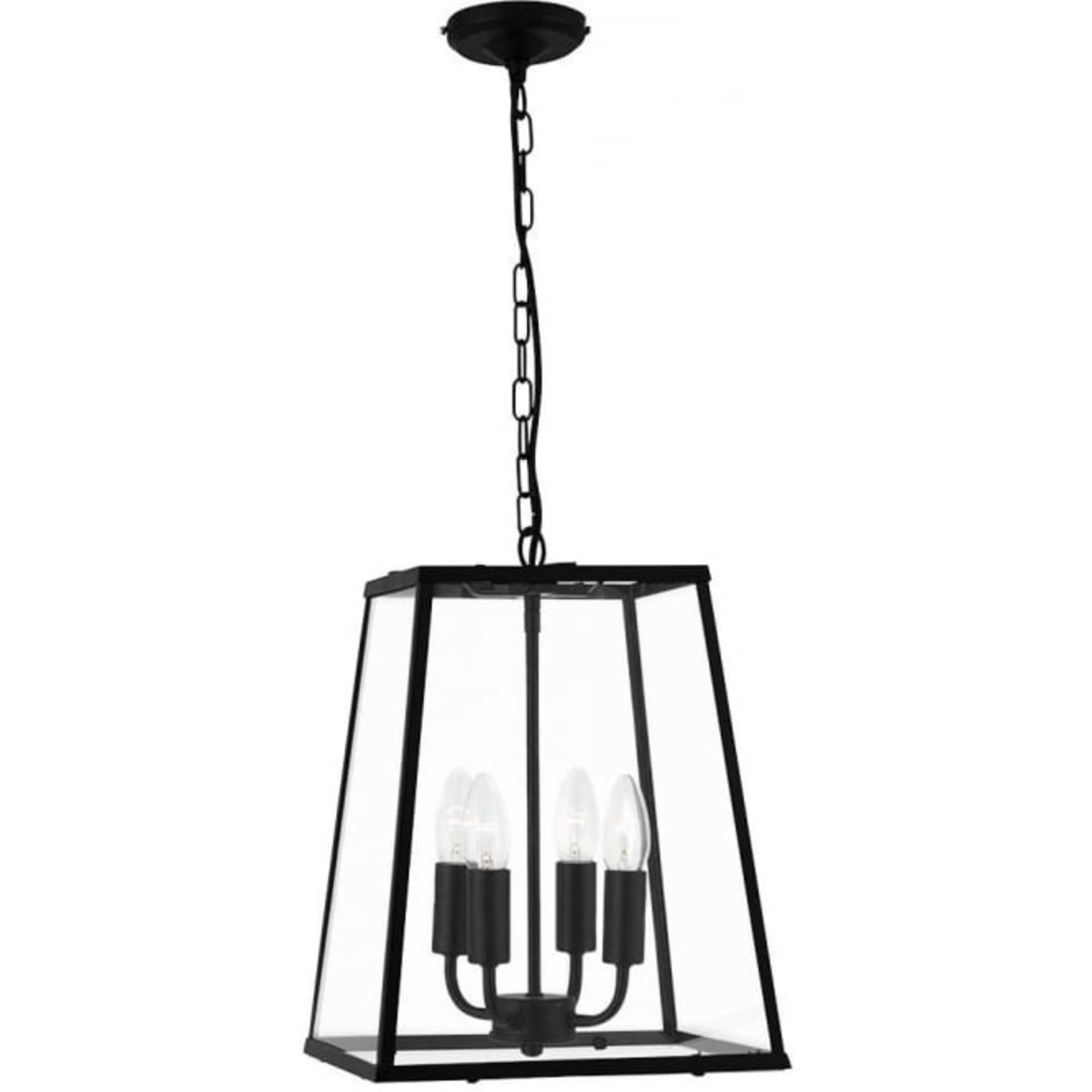 1 x New 4 Light Lantern Black(RRP: £144.00) - Ref CQ331