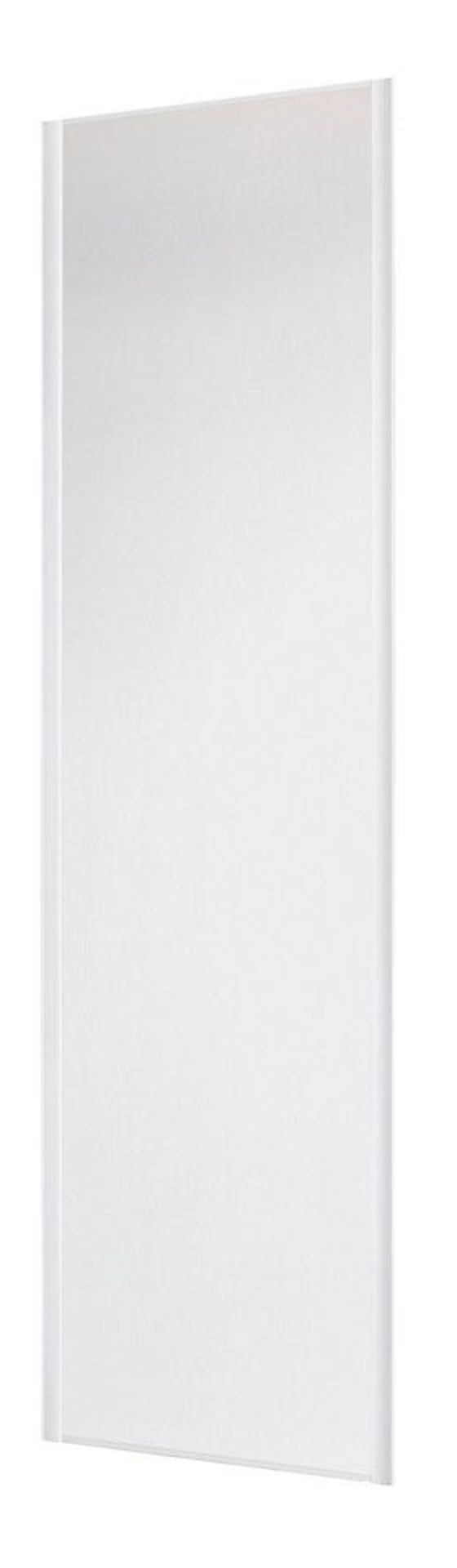 1 x VALLA 1 Sliding Wardrobe Door In White Decorative Panel With White Lacquered Steel Profiles - CL