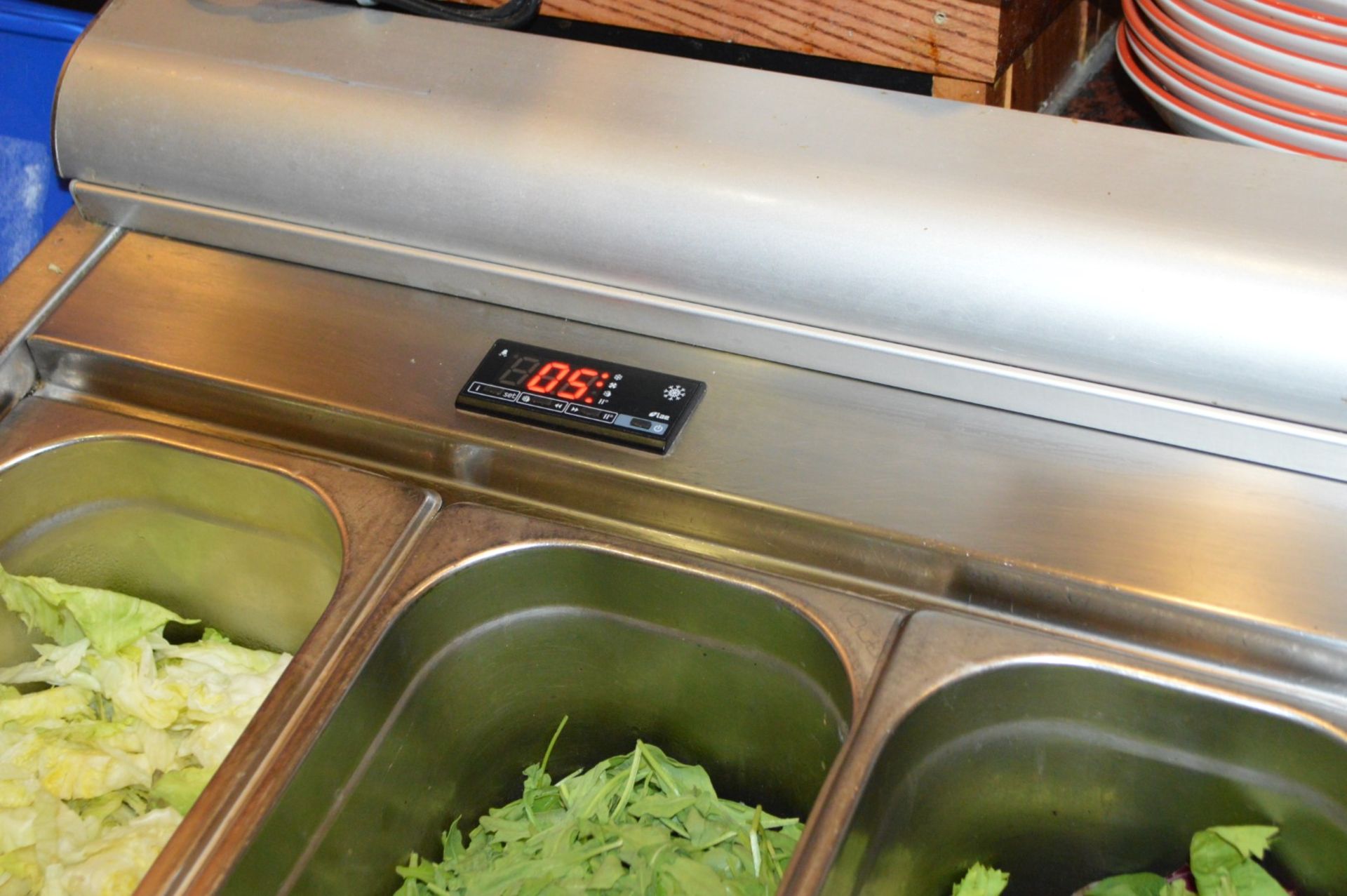 1 x Foster Commercial Gastronorm Prep Counter With Salad / Pizza Topper and Roll Down Night - Image 6 of 6