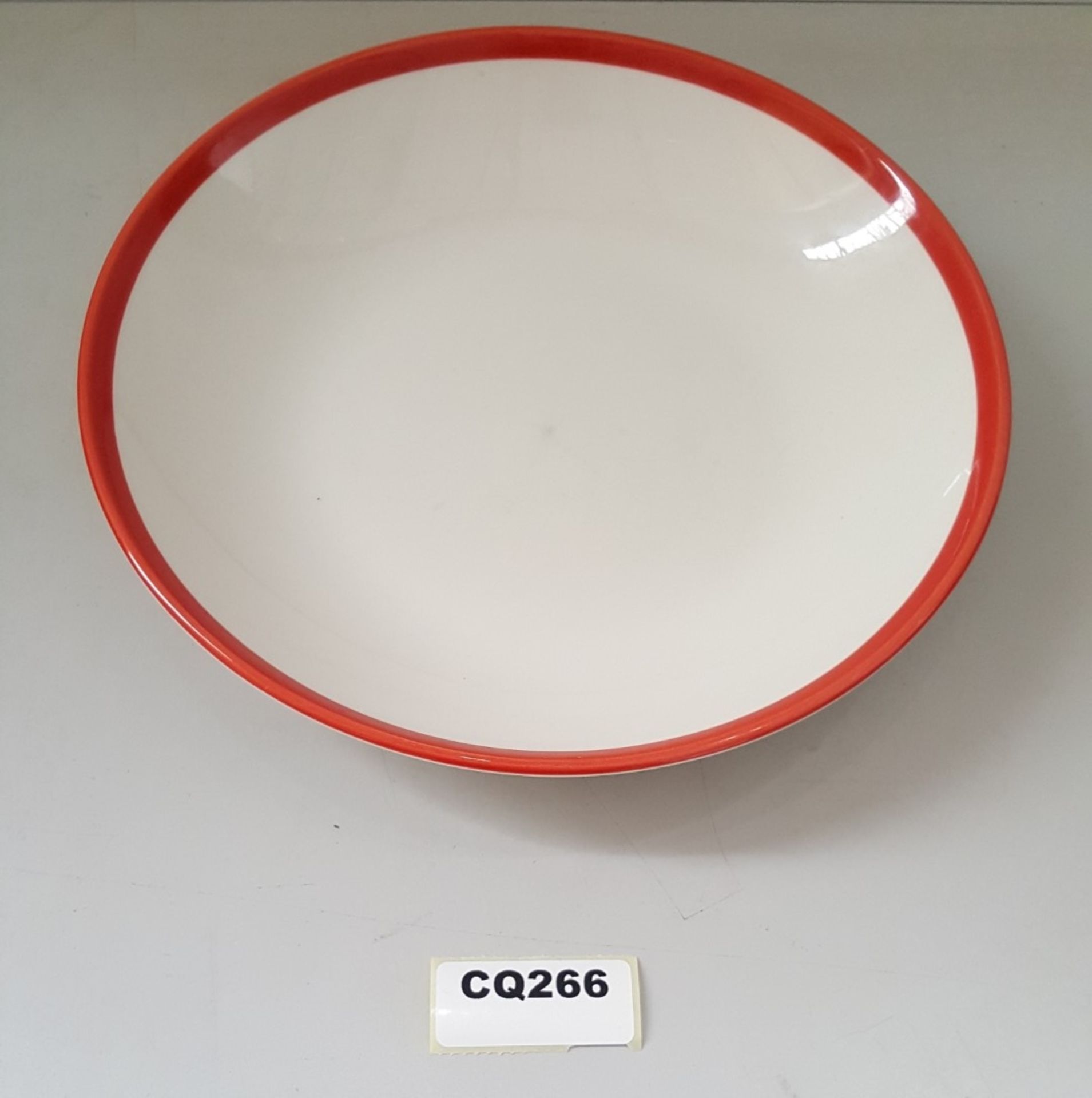 18 x Steelite Coupe Bowls White With Red Outline Egde 25CM - Ref CQ266 - Image 3 of 5