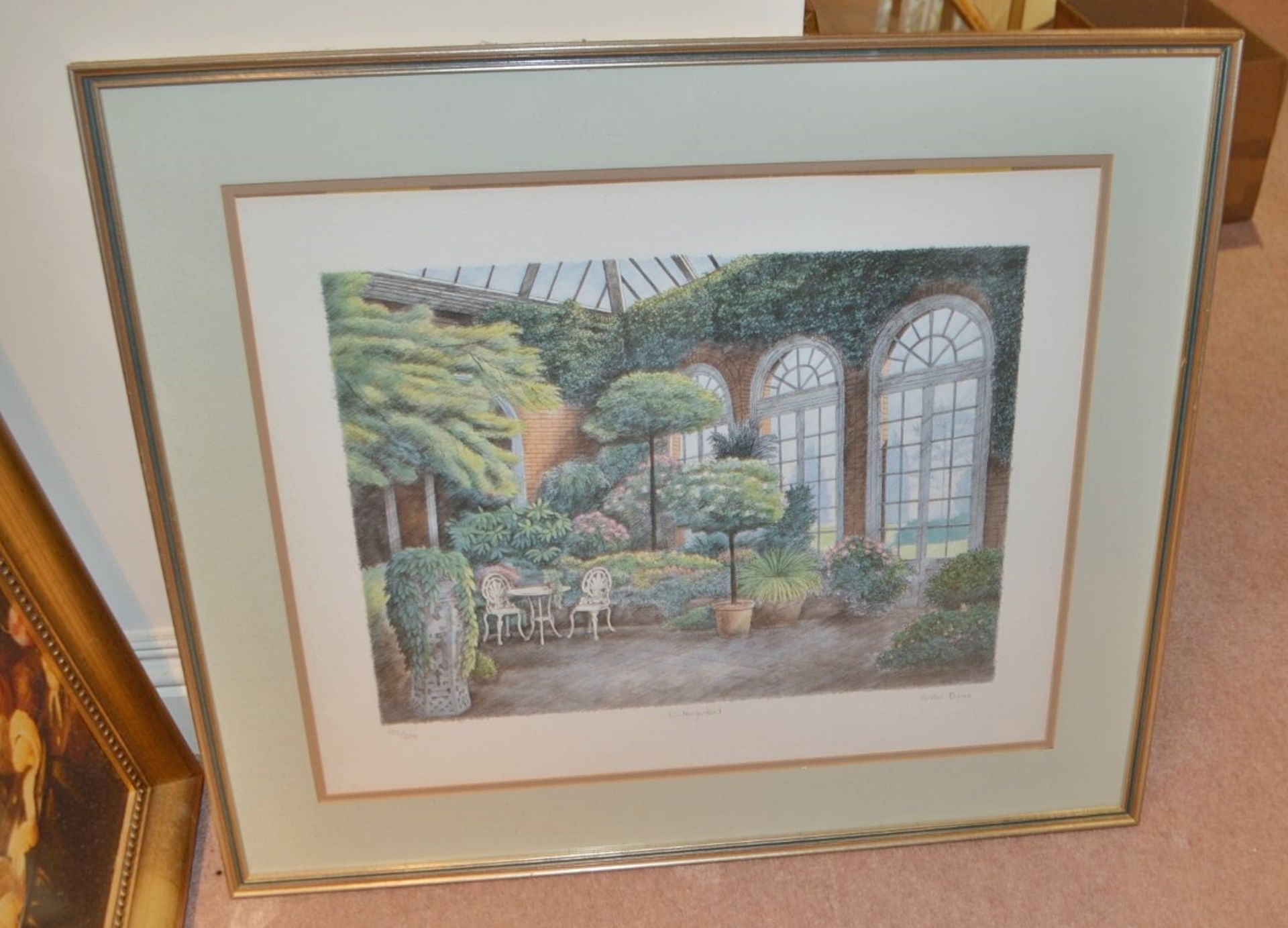 1 x Framed Picture Depicting A Winter Garden - CL368 - Bowdon WA14 - NO VAT