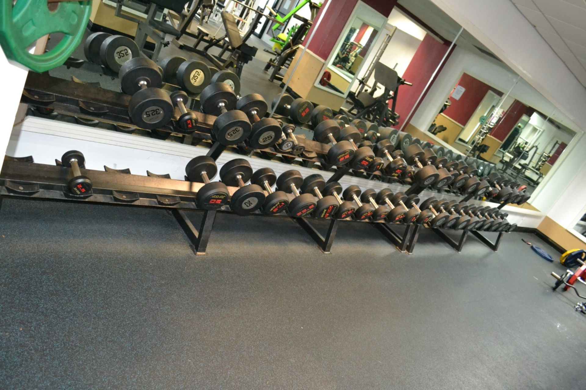 1 x Large Dumbells Rack With Approx 42 x Dumbell 5-40kg Weights - Ref: J2104/GFG - CL356 - Location: - Image 2 of 5