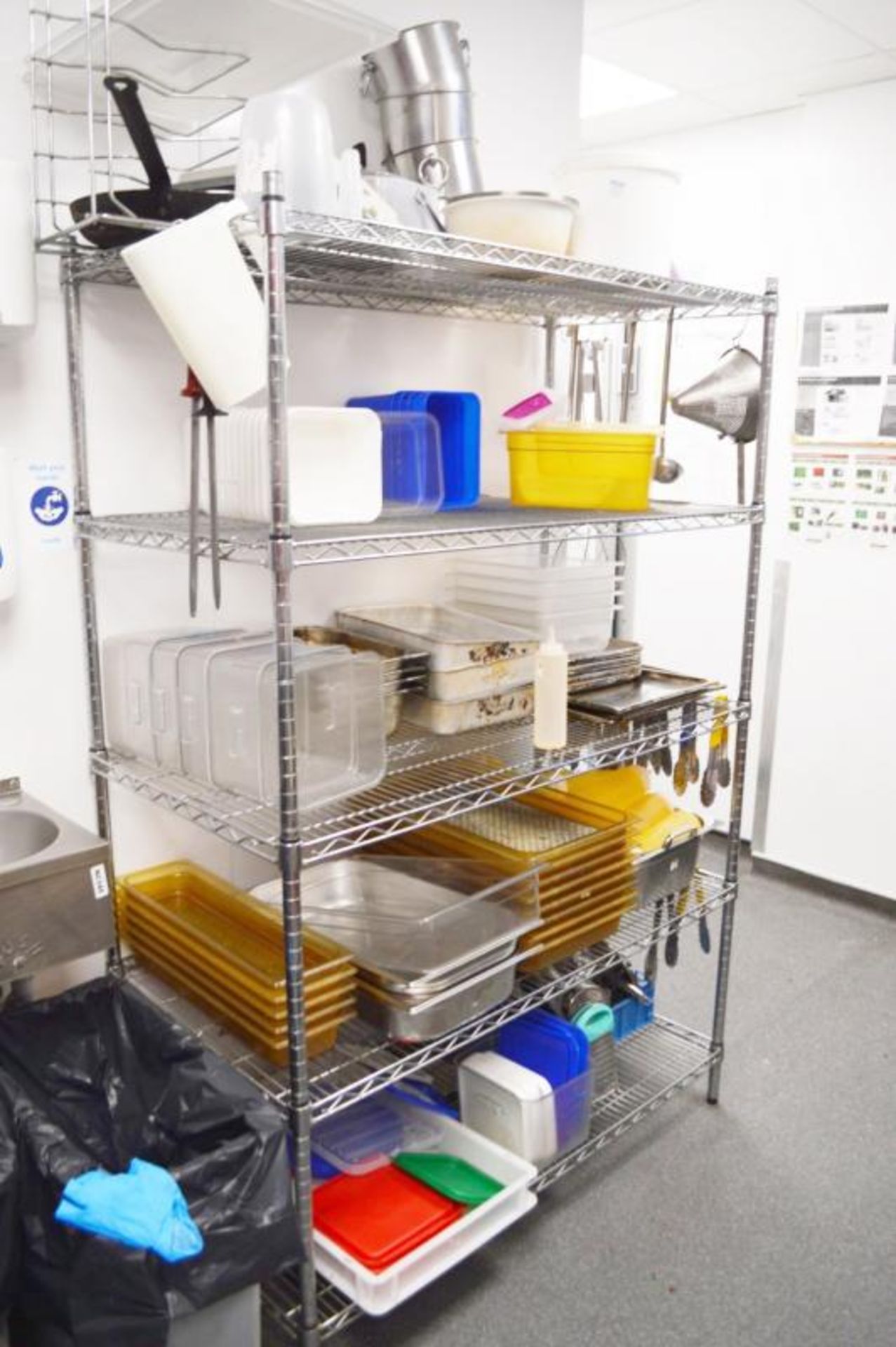 5 x Assorted Chrome Wire Shelving Units - Various Sizes Included - Ref NC344 - CL390 - Location: