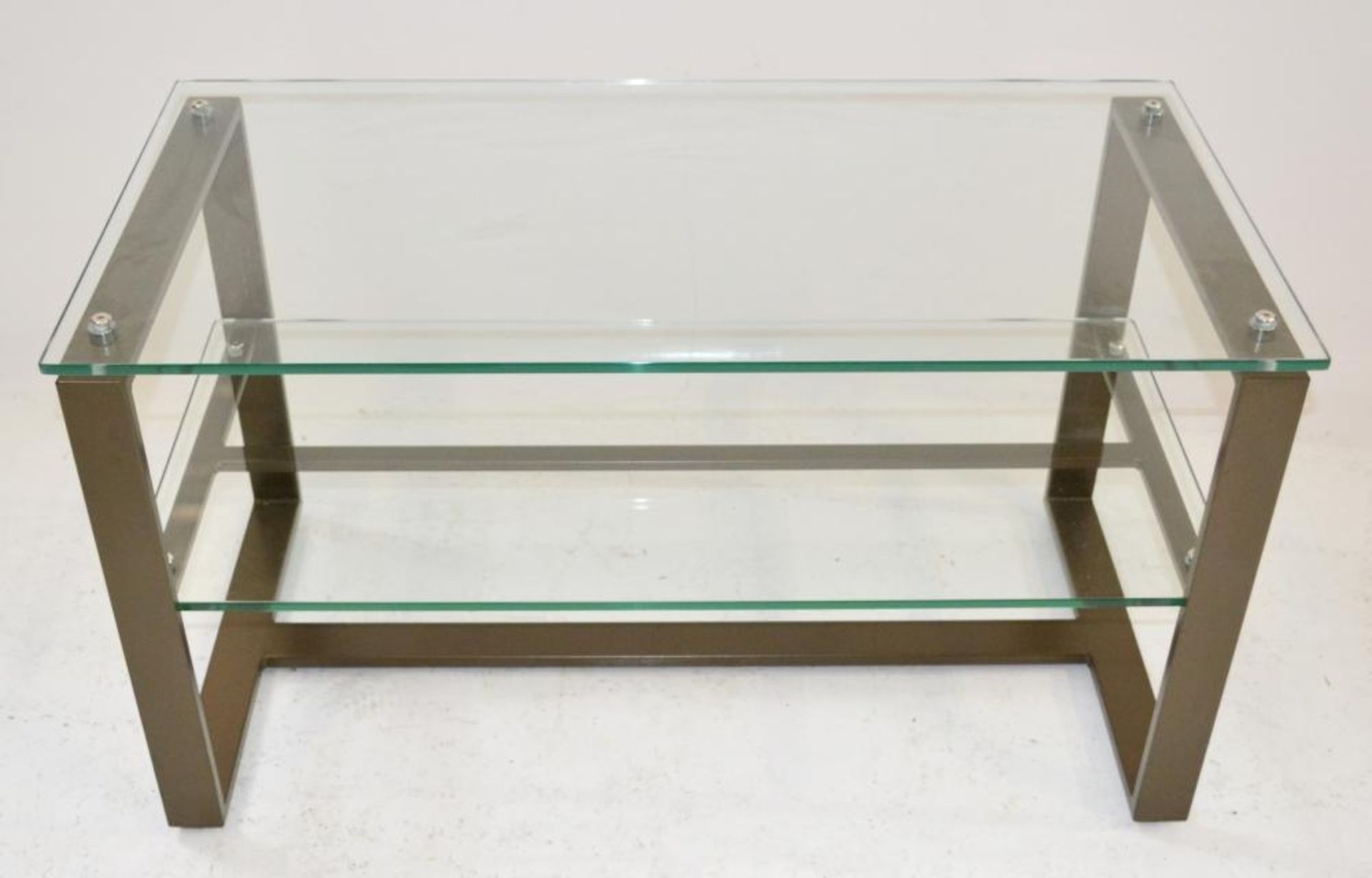 8 x Small Contemporary Retail Glass Display Units With Sturdy Metal Frames and Two Shelves - - Image 8 of 8