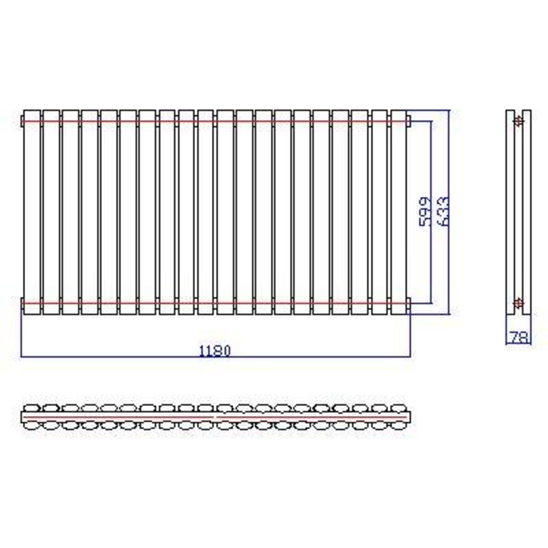 1 x Hudson Reed Revive Double Panel Designer Radiator (1175 x 635mm) - New & Boxed Stock - Ref: HL32 - Image 2 of 2