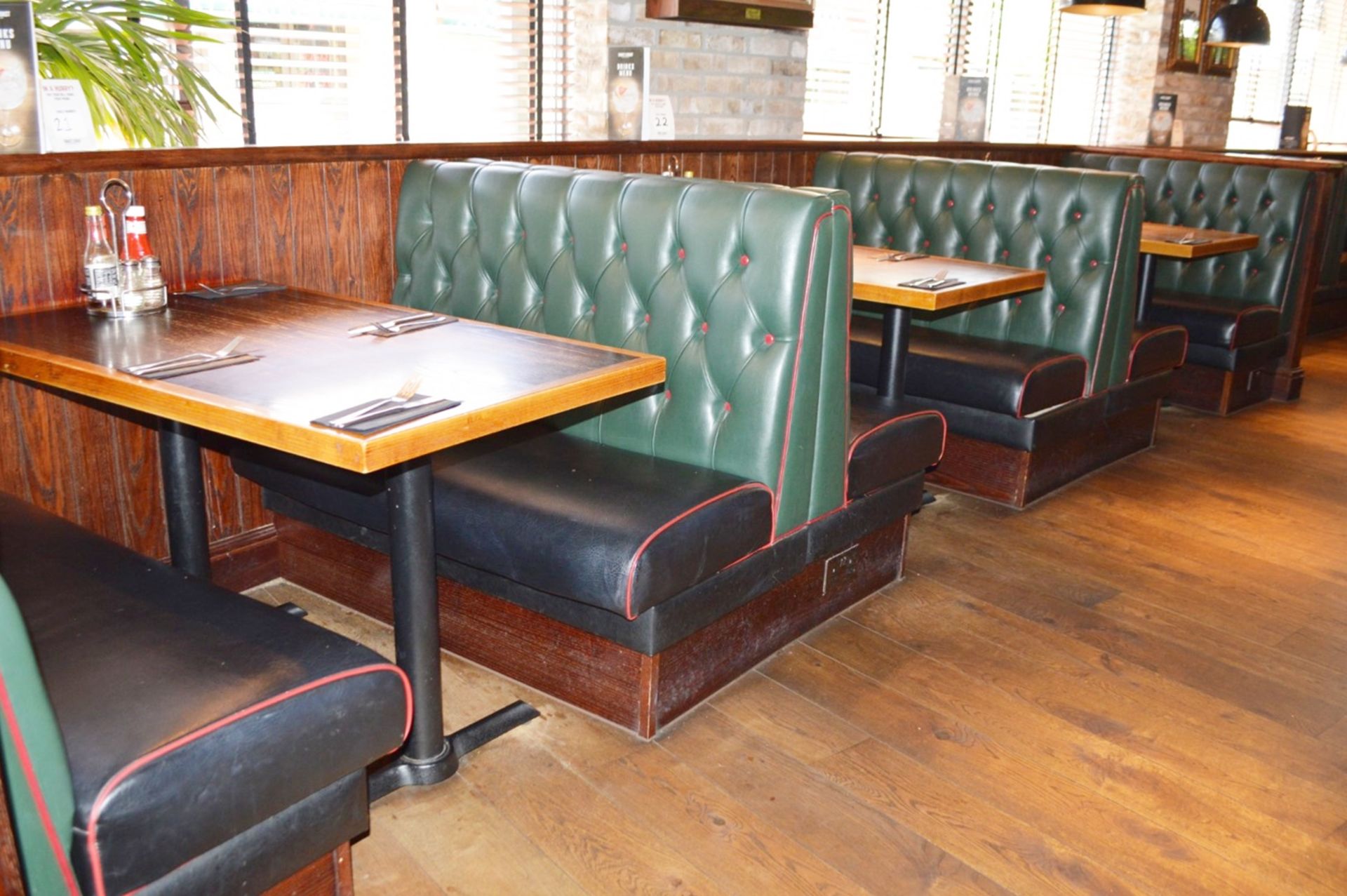 3 x Sections of Restaurant Booth Seating - Include 2 x Double End Seats and 1 x Double Back to