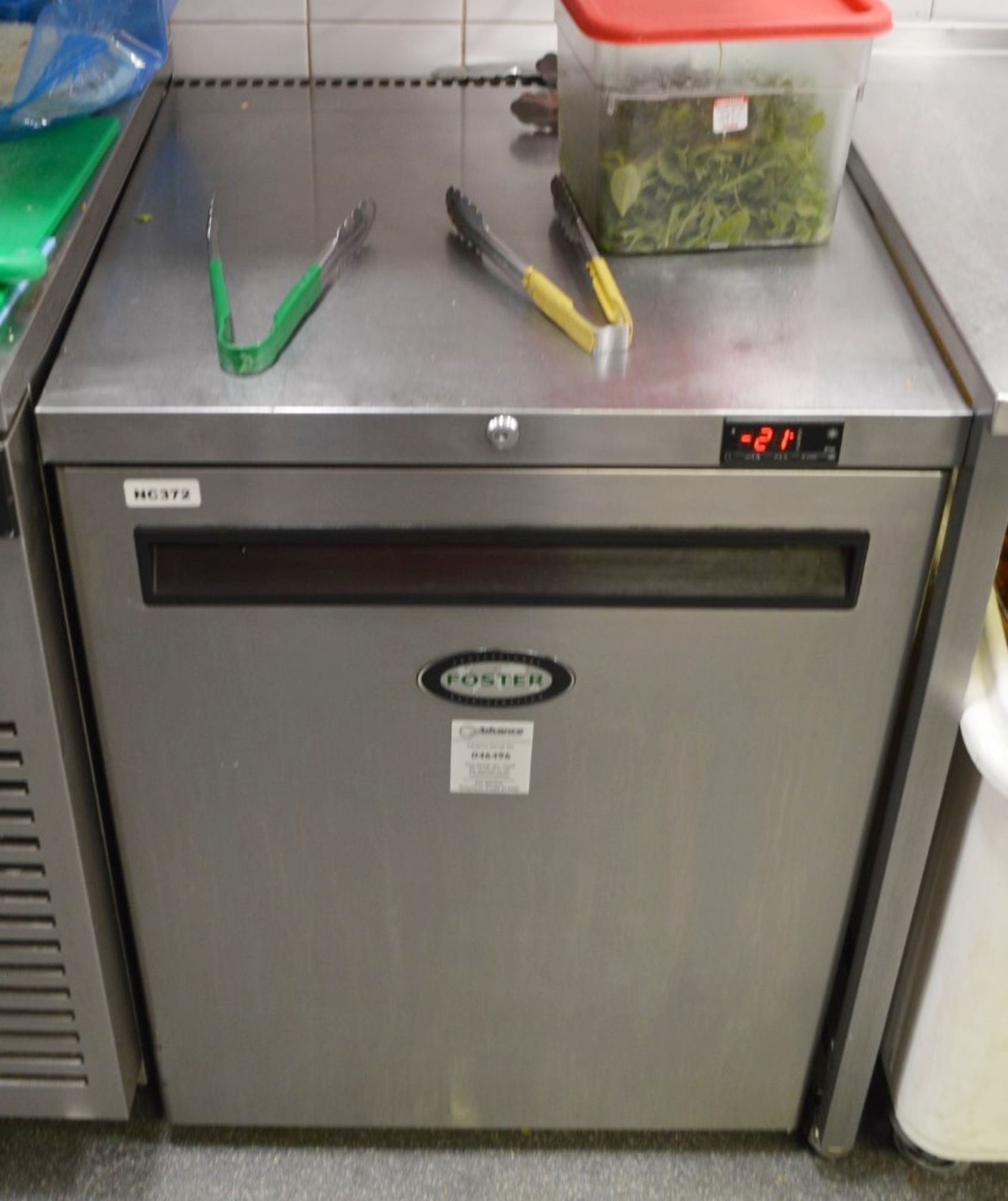 1 x Foster LR150-A Undercounter Commercial Freezer With Stainless Steel Finish - H83 x W60 x D63 cms