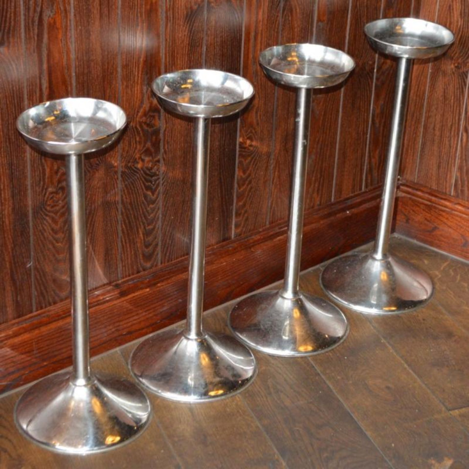 6 x Chrome Freestanding Ice Drink Bucket Stands - CL390 - Location: Sheffield S9This lot will