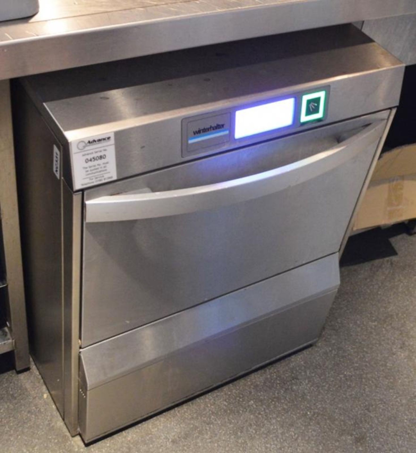 1 x Winterhalter UC-M Commercial Backbar Glass Washer With Stainless Steel Finish - H75 x W60 x