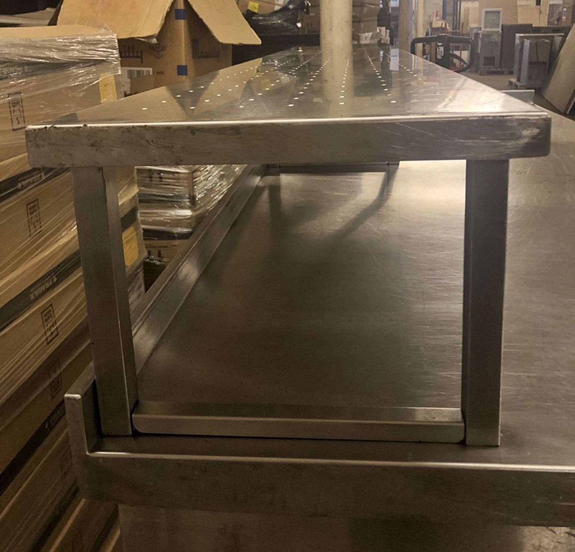 1 x Large Stainless Steel Table Unit - CL374 - NC265 - Location: Bolton BL1 - Image 5 of 6
