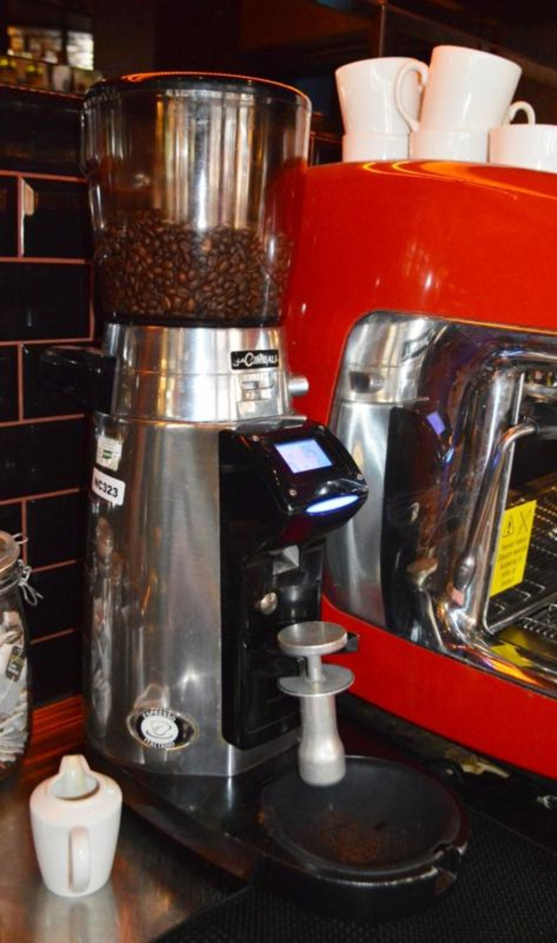 1 x La Cimbali Countertop Coffee Grinder With Stainless Steel Finish and Digital Display - Ref NC323 - Image 2 of 3